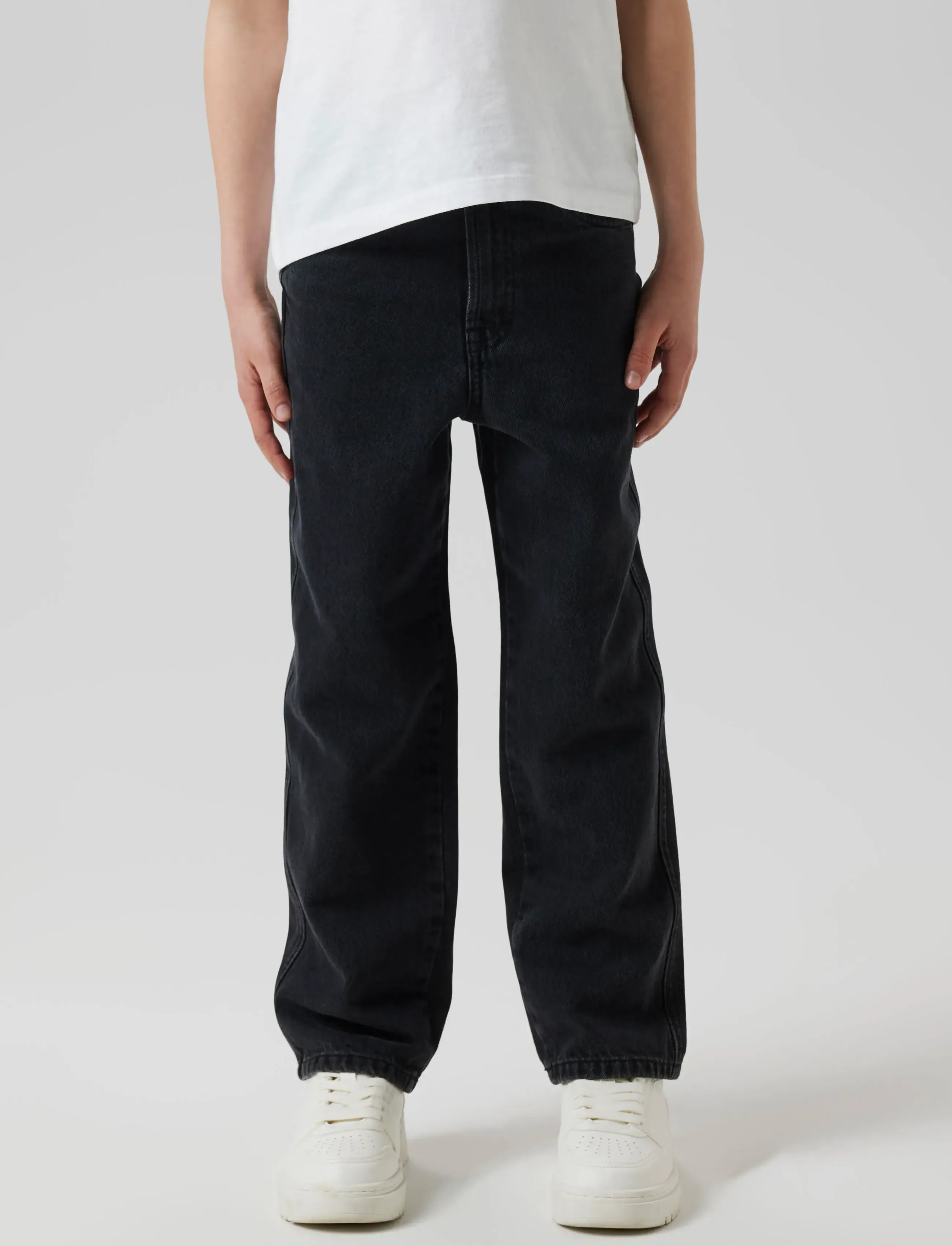 name it Nkmryan Loose Jeans 5760-Rm Noos, 164, Black, Jeans > Løse Jeans, Børn