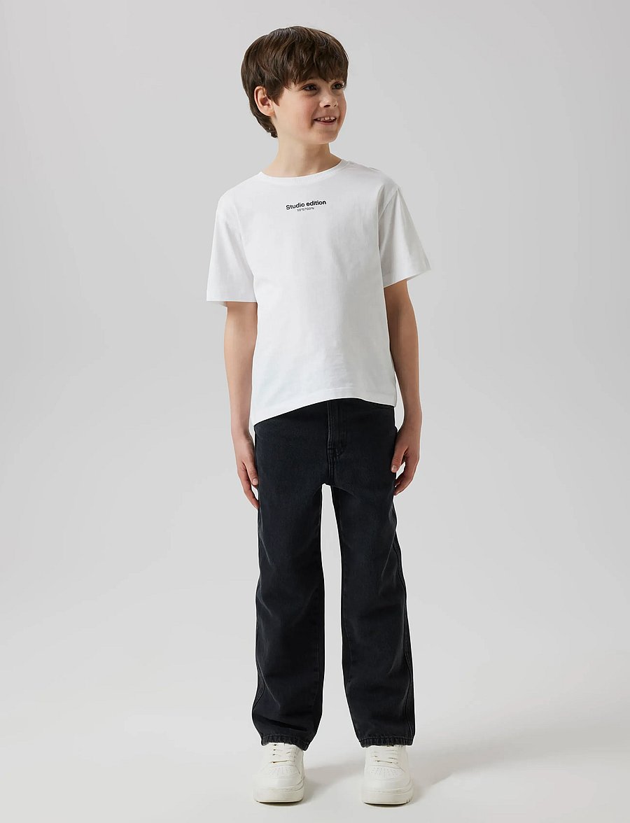 name it - NKMRYAN LOOSE JEANS 5760-RM NOOS - alt laienevad teksad - black denim - 3