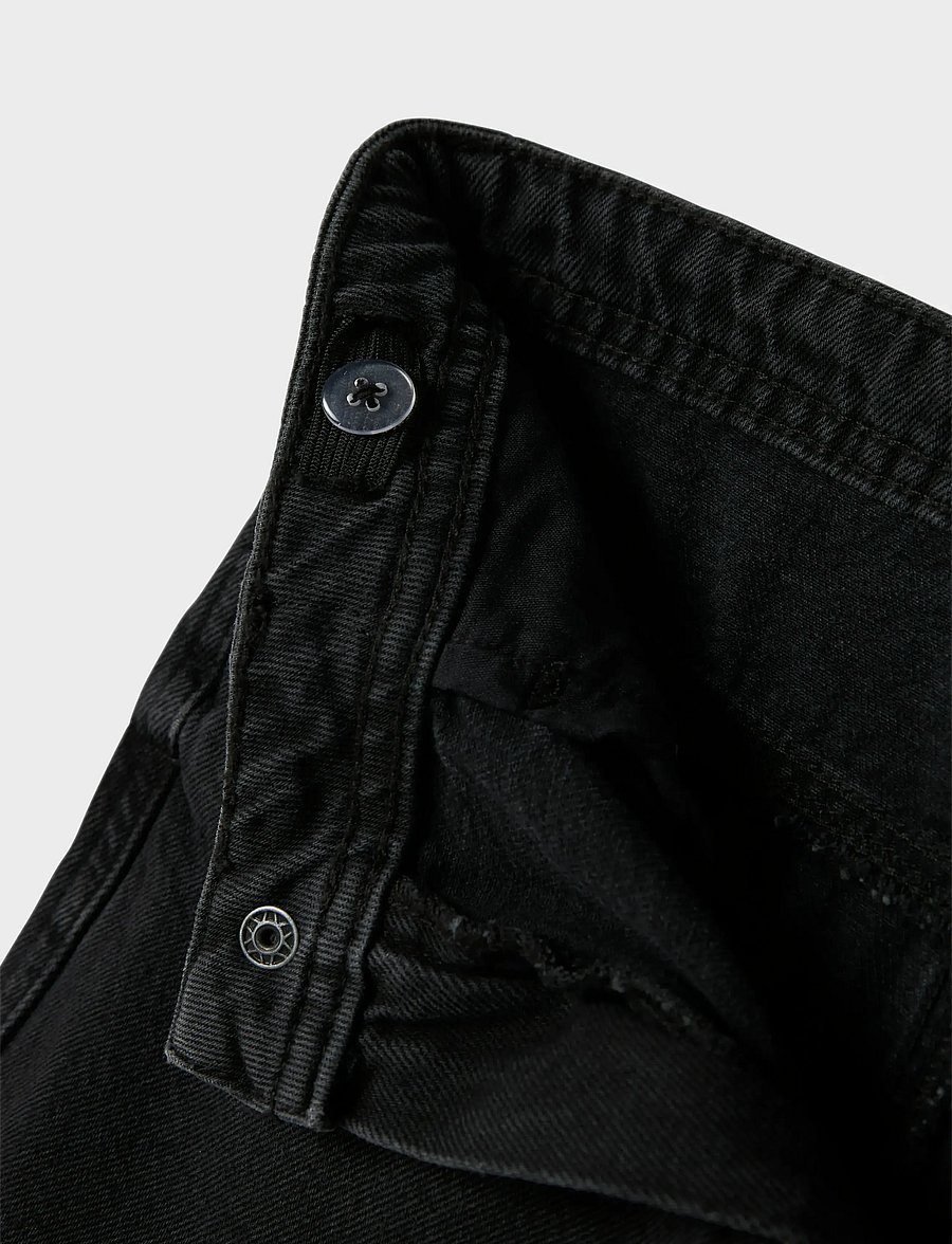 name it - NKMRYAN LOOSE JEANS 5760-RM NOOS - alt laienevad teksad - black denim - 4