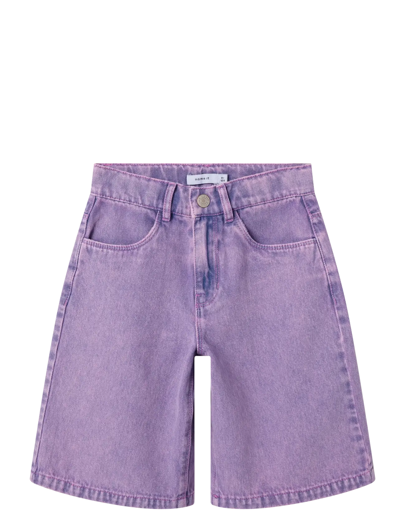NAME IT Nkfrose Dnm Hw Long Shorts 4009-Za F Lila - 134 - Kinder