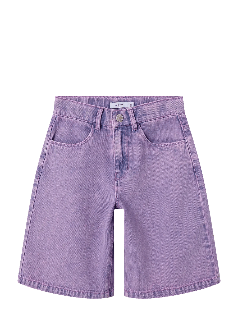 name it - NKFROSE DNM HW LONG SHORTS 4009-ZA F - shorts casual - orchid - 0
