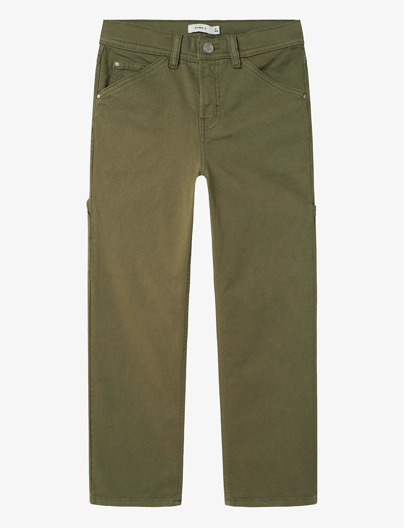 name it - NKMRYAN STRAIGHT TWILL PANT 1880-AX NOOS - tavalised teksad - deep lichen green - 1