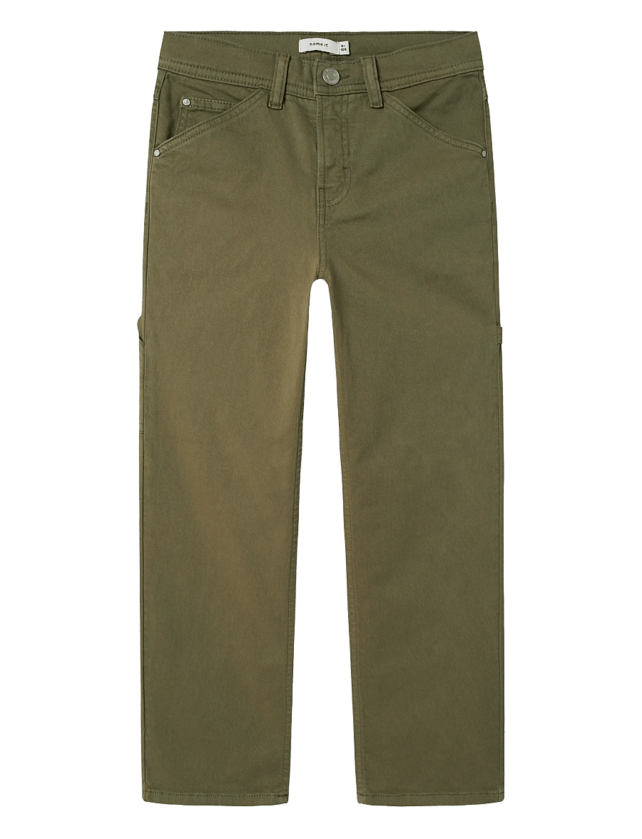name it - NKMRYAN STRAIGHT TWILL PANT 1880-AX NOOS - Įprasto kirpimo džinsai - deep lichen green - 1