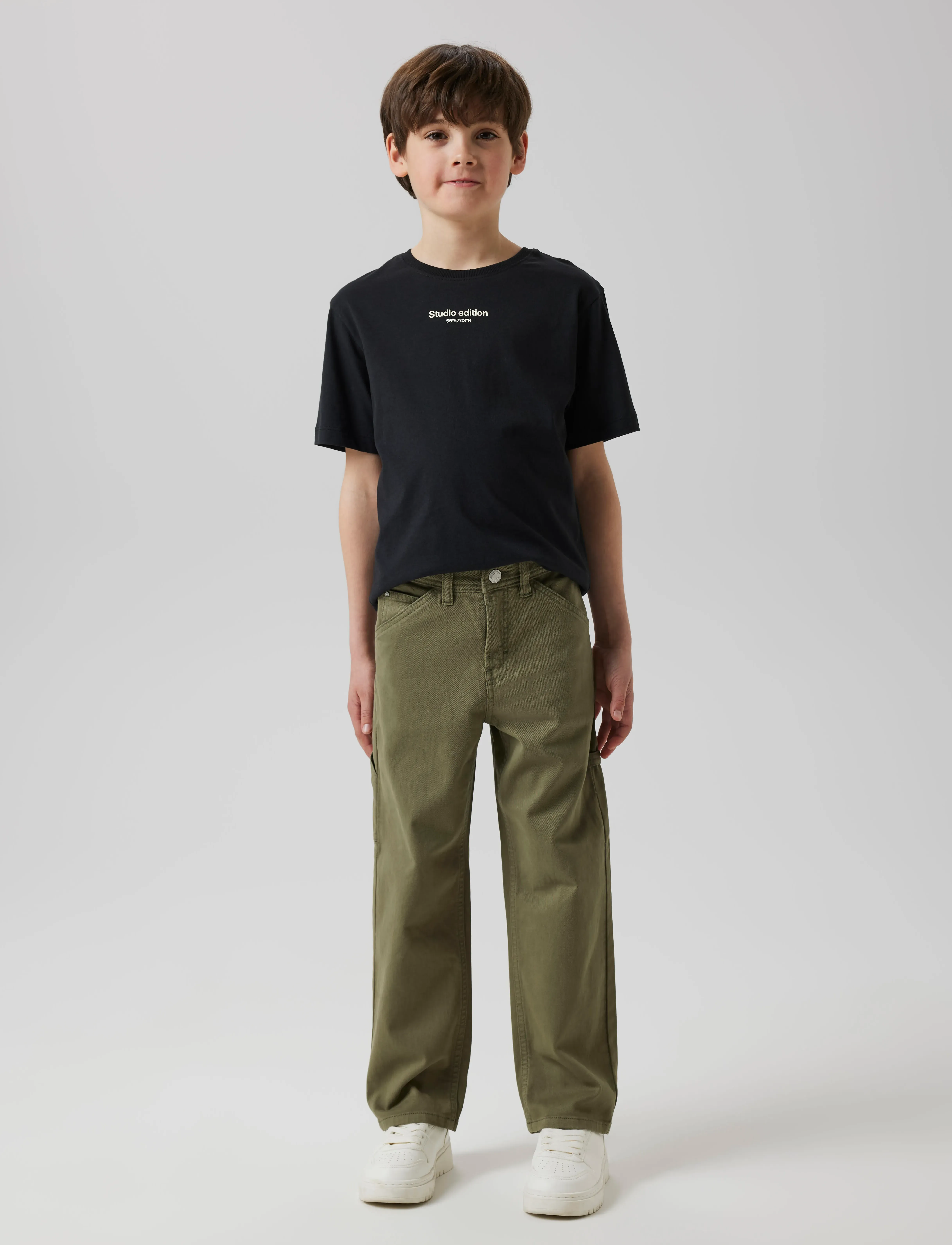 name it - NKMRYAN STRAIGHT TWILL PANT 1880-AX NOOS - Įprasto kirpimo džinsai - deep lichen green - 4