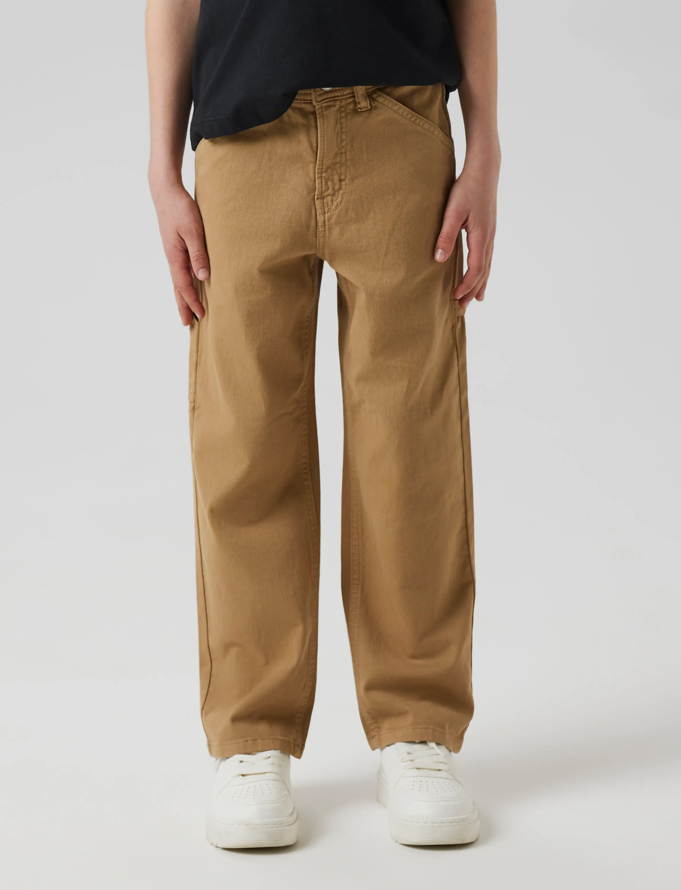name it NKMRYAN STRAIGHT TWILL PANT 1880-AX NOOS - Underdele - KELP / beige