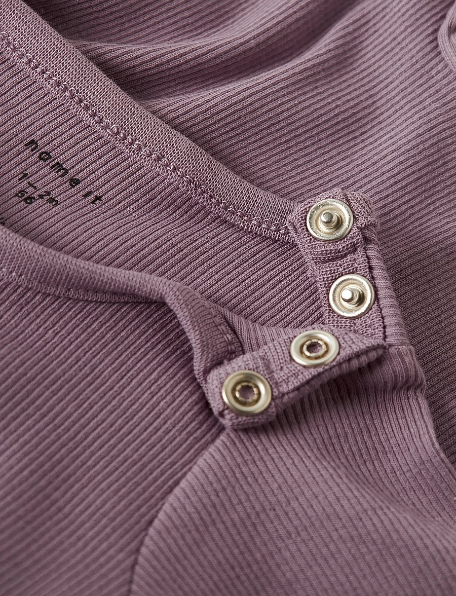 name it - NBNNAKAL LS SUIT NOOS - långärmade bodysuits - elderberry - 3