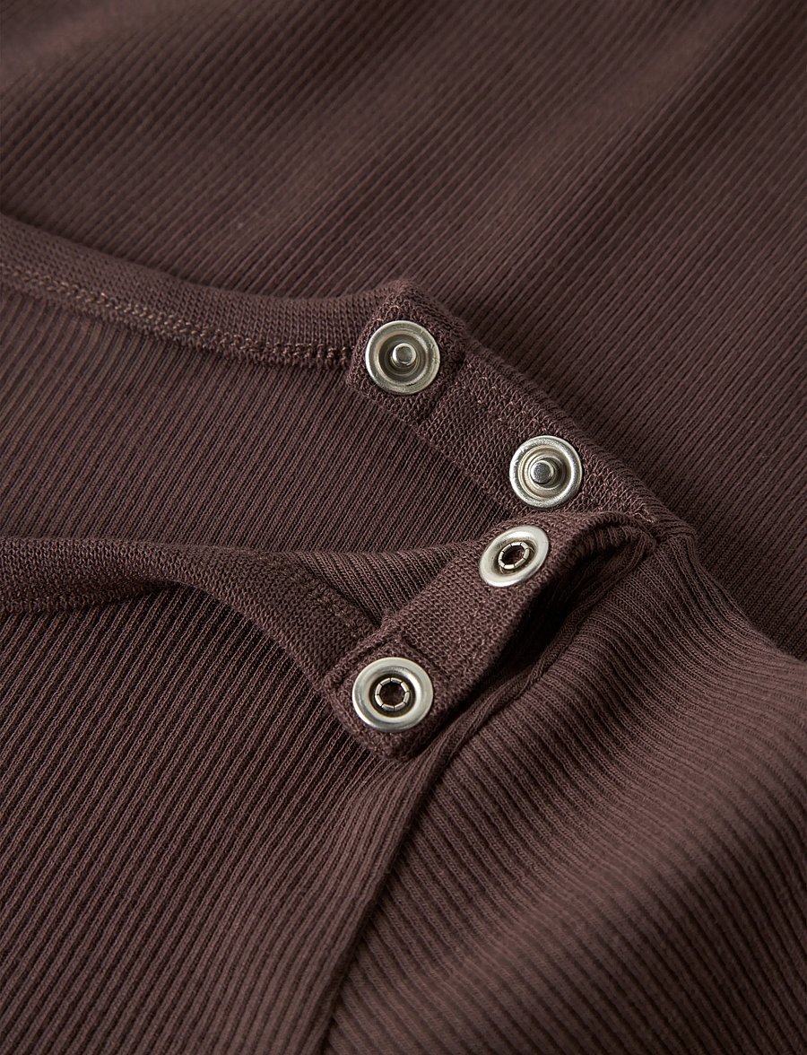 name it - NBNNAKAL LS SUIT NOOS - långärmade bodysuits - french roast - 2