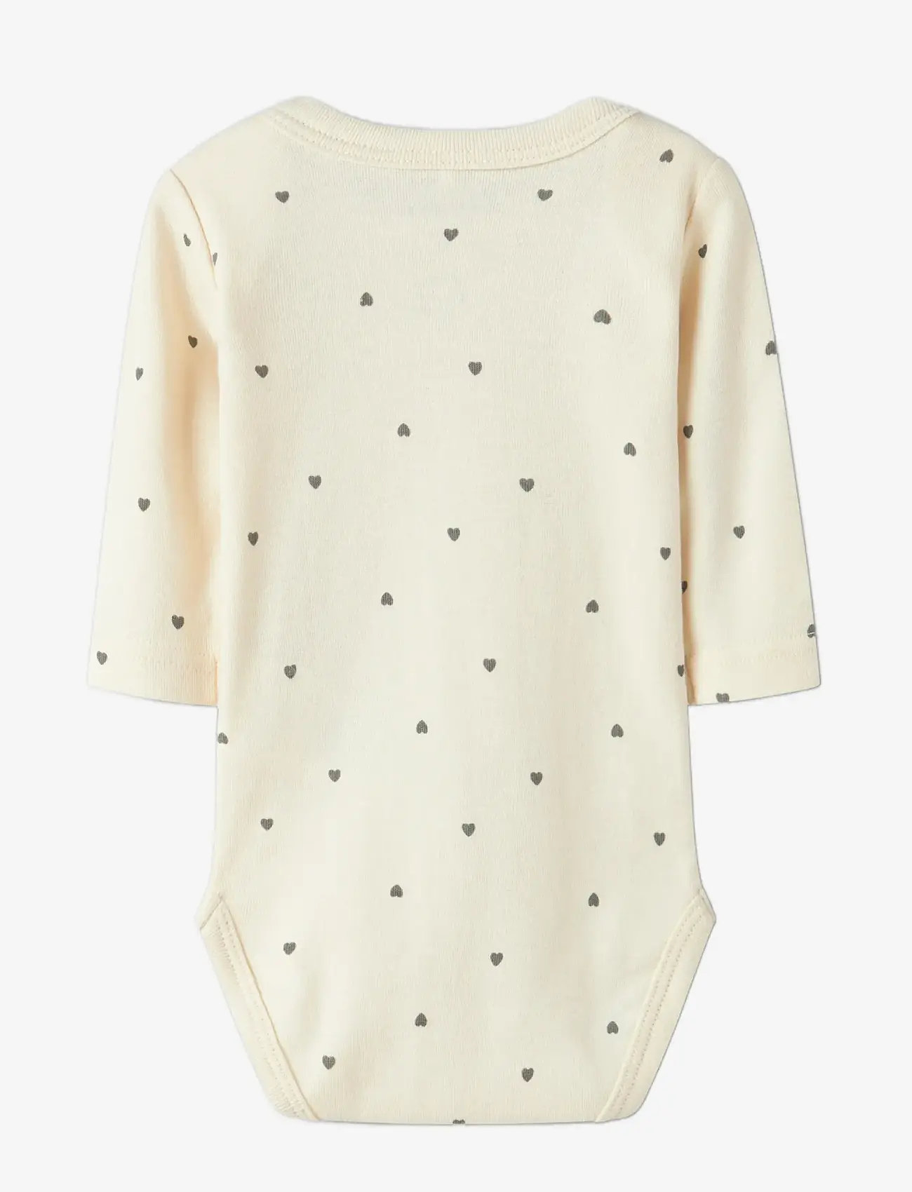 name it - NBFBODY 3P LS HEART NOOS - bodide mitmikpakk - summer sand - 1