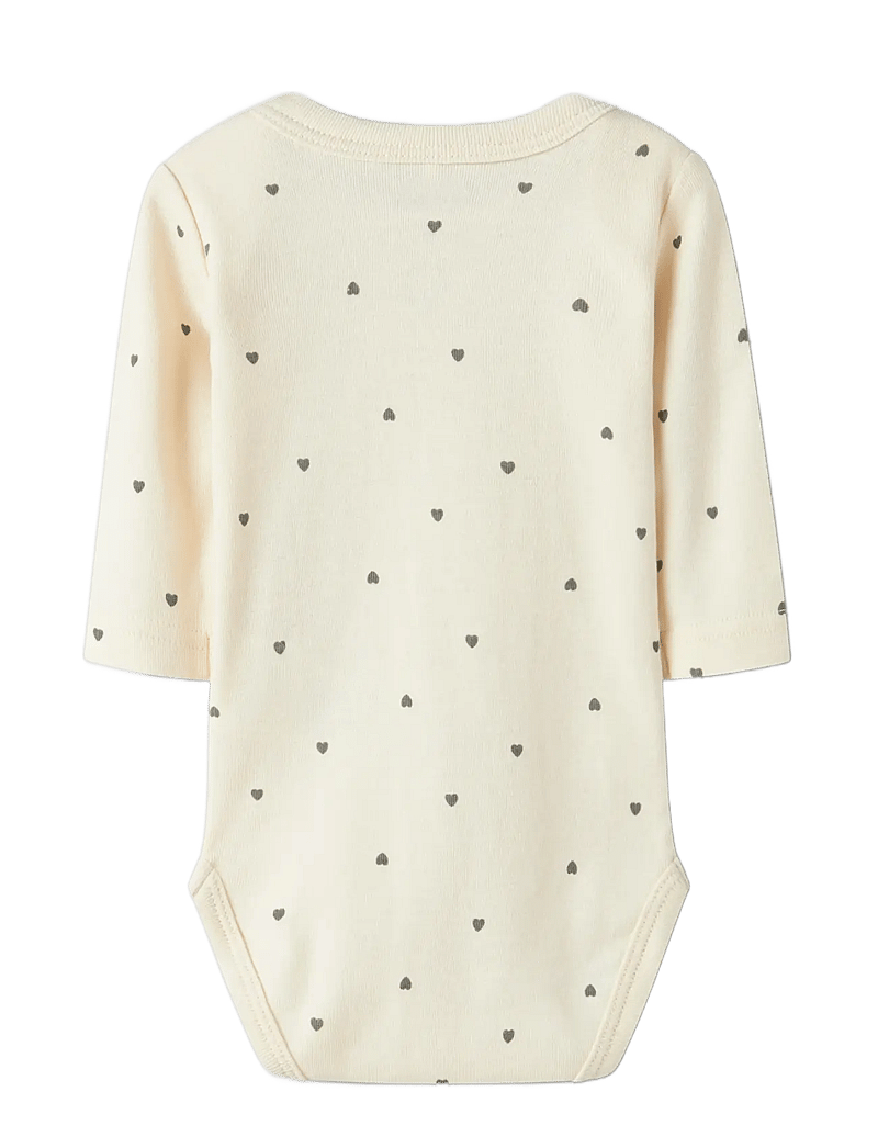 name it - NBFBODY 3P LS HEART NOOS - bodide mitmikpakk - summer sand - 1