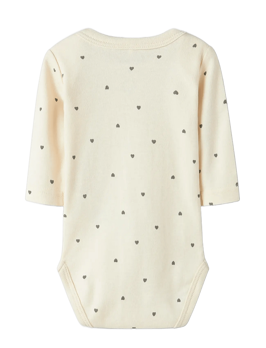 name it - NBFBODY 3P LS HEART NOOS - multipack bodys - summer sand - 1