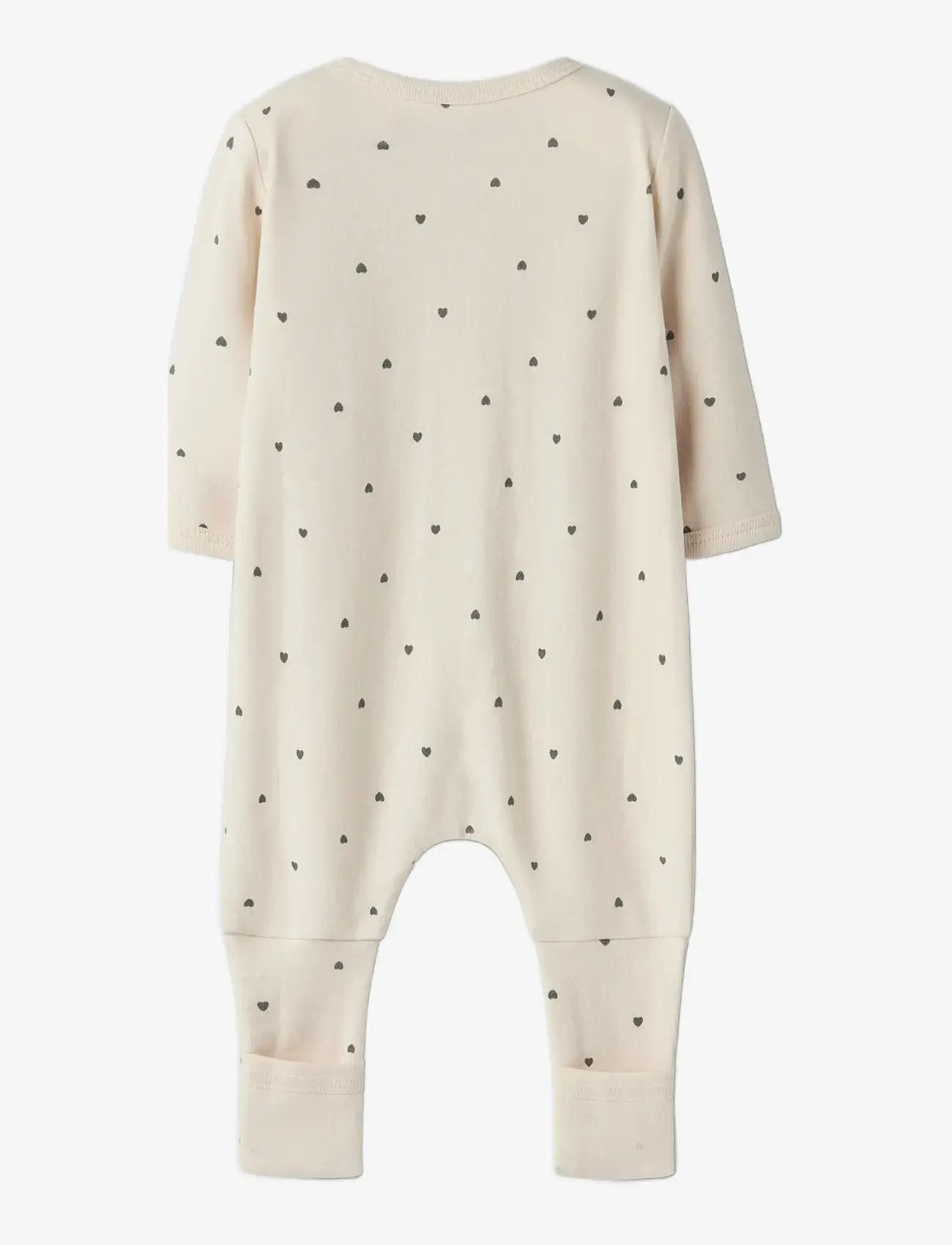 name it - NBFNIGHTSUIT 2P ZIP FF HEART NOOS - schlafoveralls - summer sand - 2