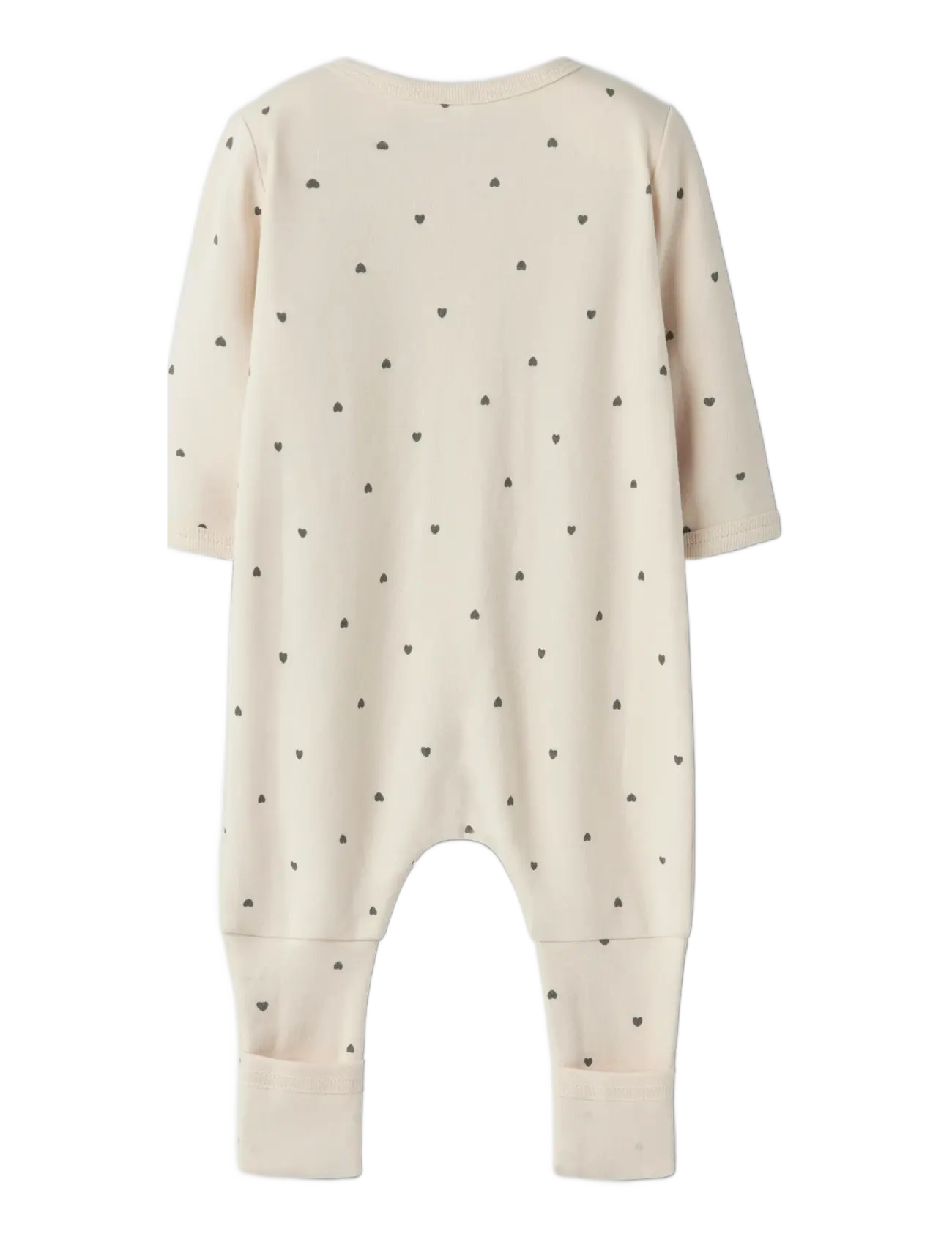 name it - NBFNIGHTSUIT 2P ZIP FF HEART NOOS - sleeping overalls - summer sand - 2