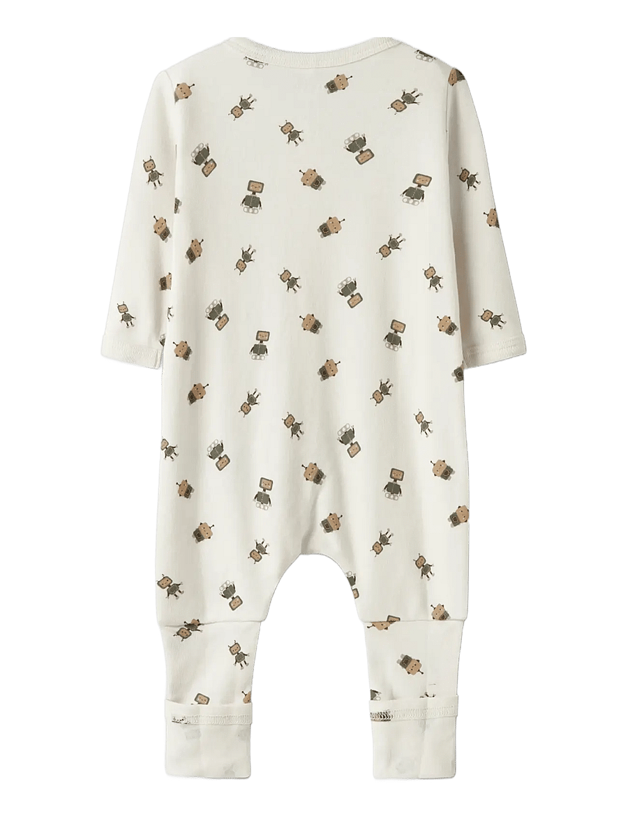 name it - NBMNIGHTSUIT 2P ZIP FF ROBOT NOOS - schlafoveralls - jet stream - 2