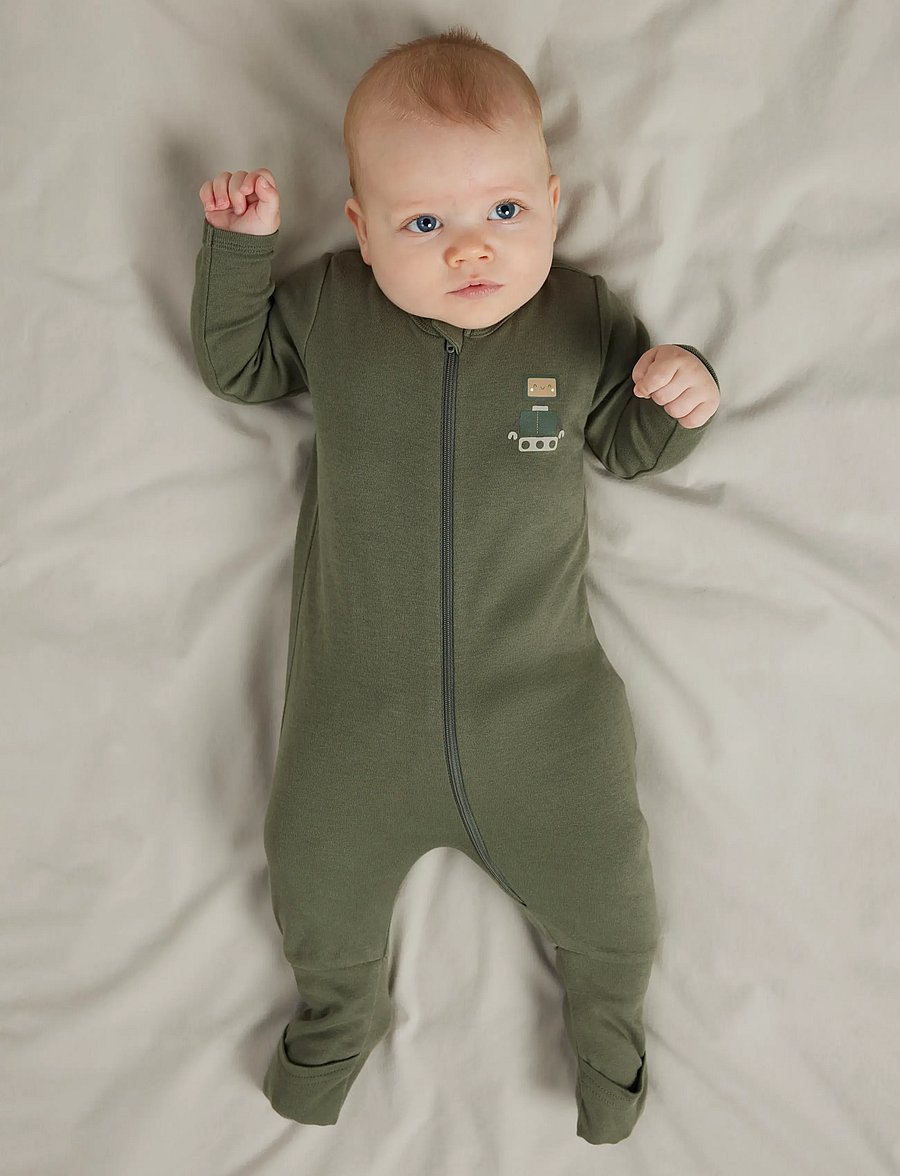 name it - NBMNIGHTSUIT 2P ZIP FF ROBOT NOOS - schlafoveralls - jet stream - 0