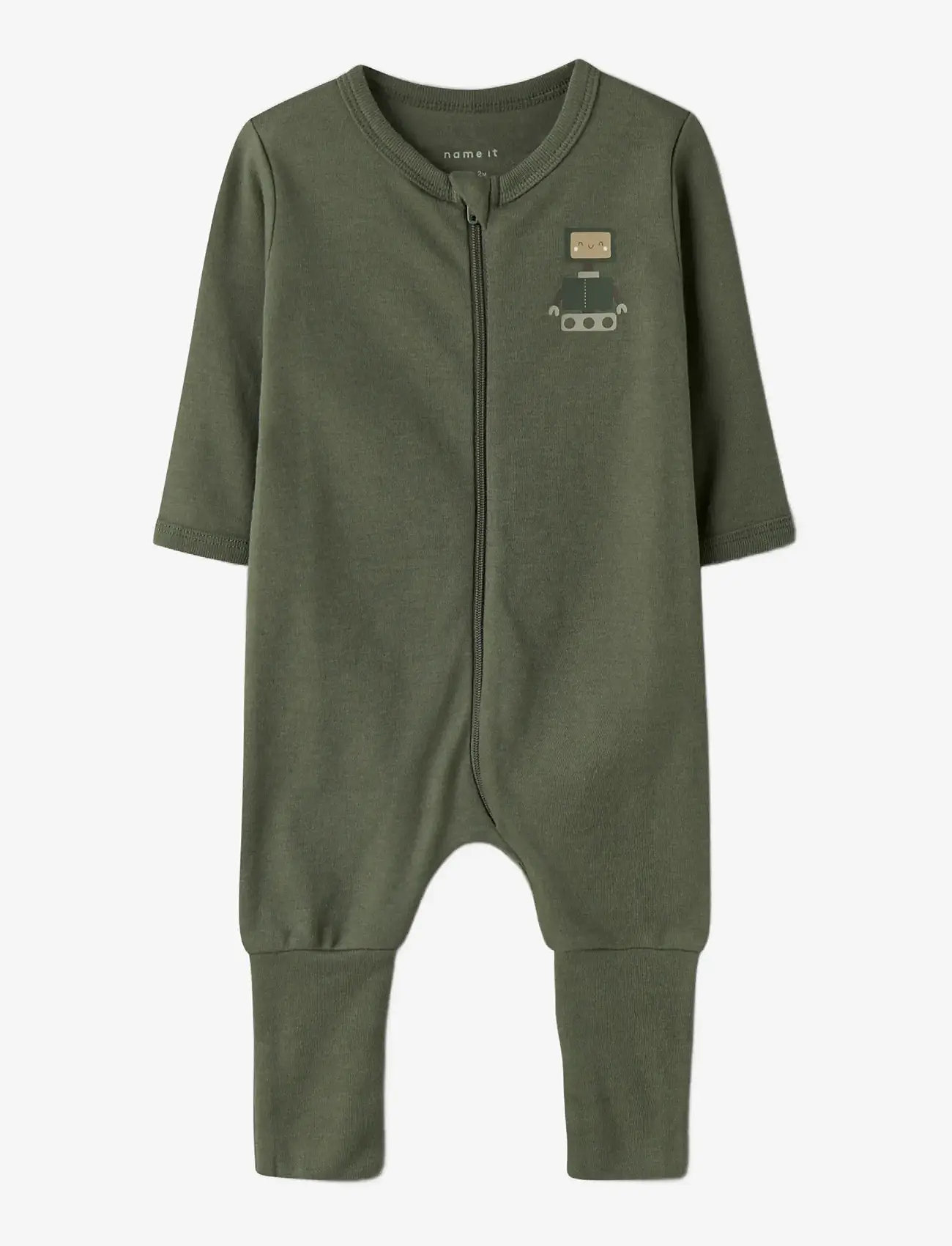 name it - NBMNIGHTSUIT 2P ZIP FF ROBOT NOOS - sleeping overalls - jet stream - 3