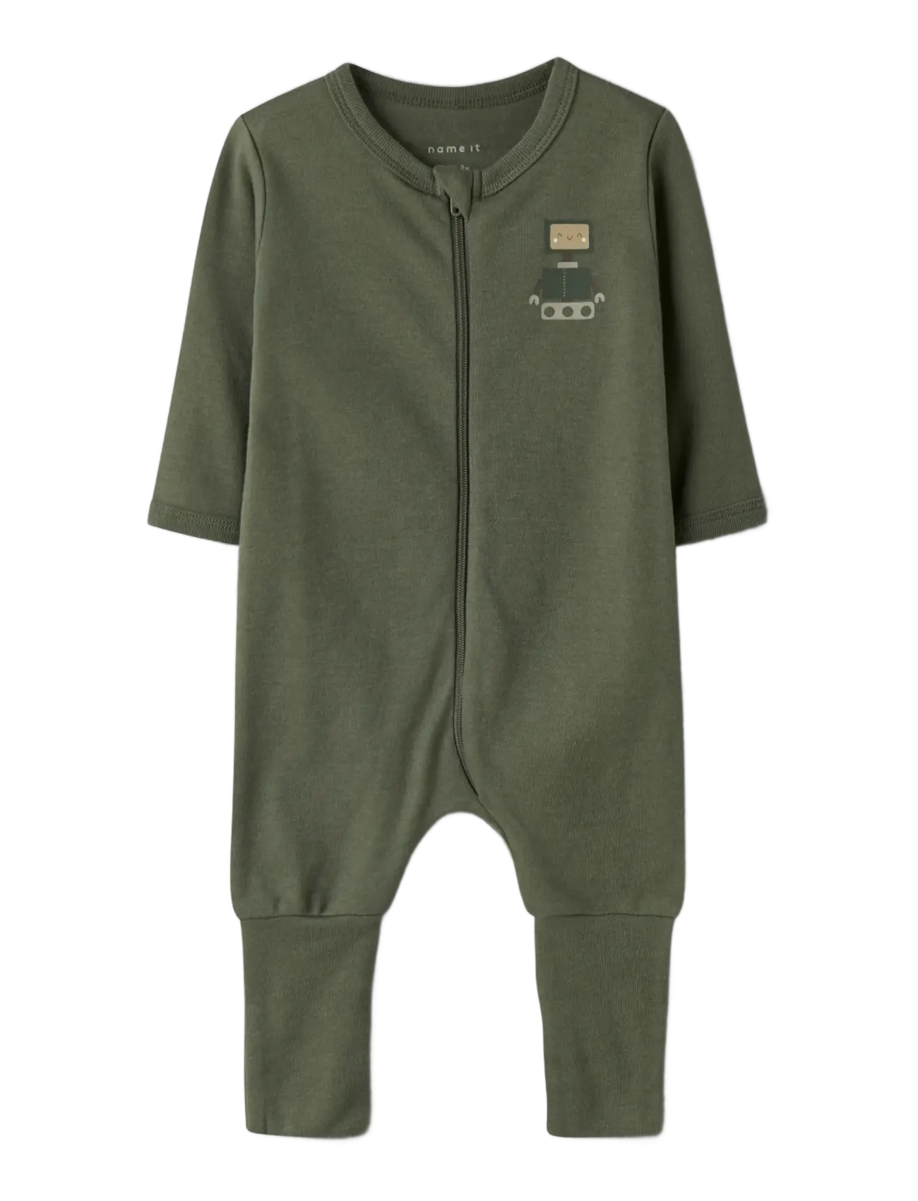 name it - NBMNIGHTSUIT 2P ZIP FF ROBOT NOOS - pajacyki do spania - jet stream - 3