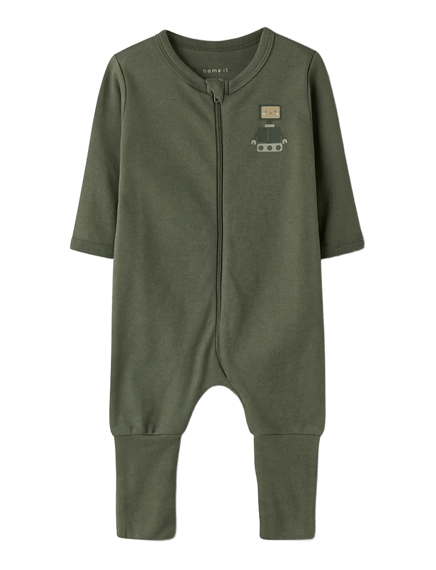 name it - NBMNIGHTSUIT 2P ZIP FF ROBOT NOOS - schlafoveralls - jet stream - 3