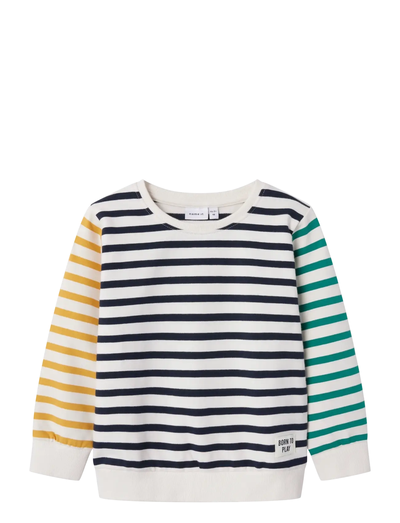 name it NMMLOBAS LS SWEAT UNB - Tøj - DARK SAPPHIRE / white