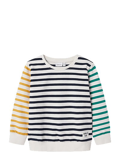 name it NMMLOBAS LS SWEAT UNB - Baby 0 bis 2 Jahren - DARK SAPPHIRE / white