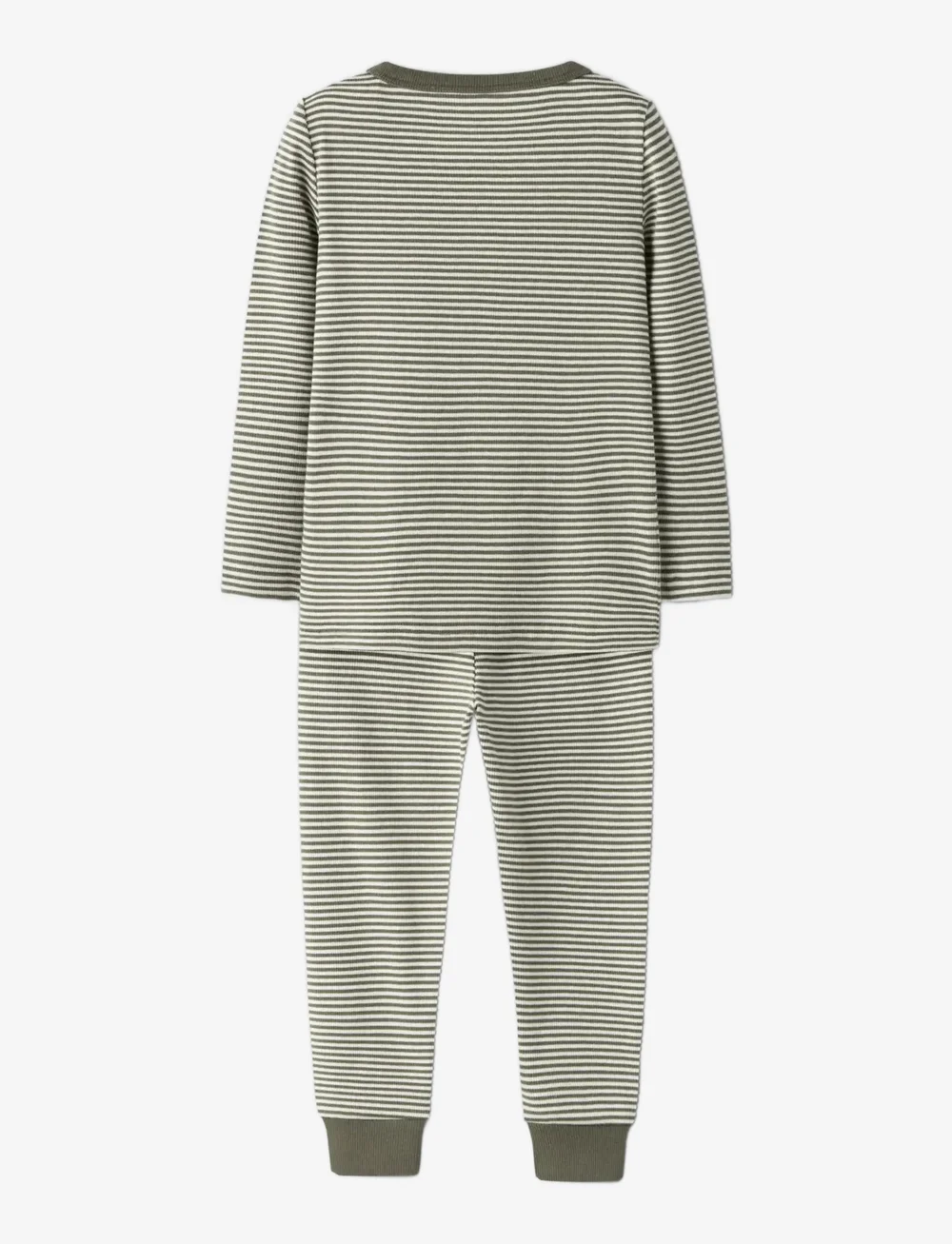 name it - NMNNIGHTSET STRIPE RIB NOOS - sets - dusty olive - 1