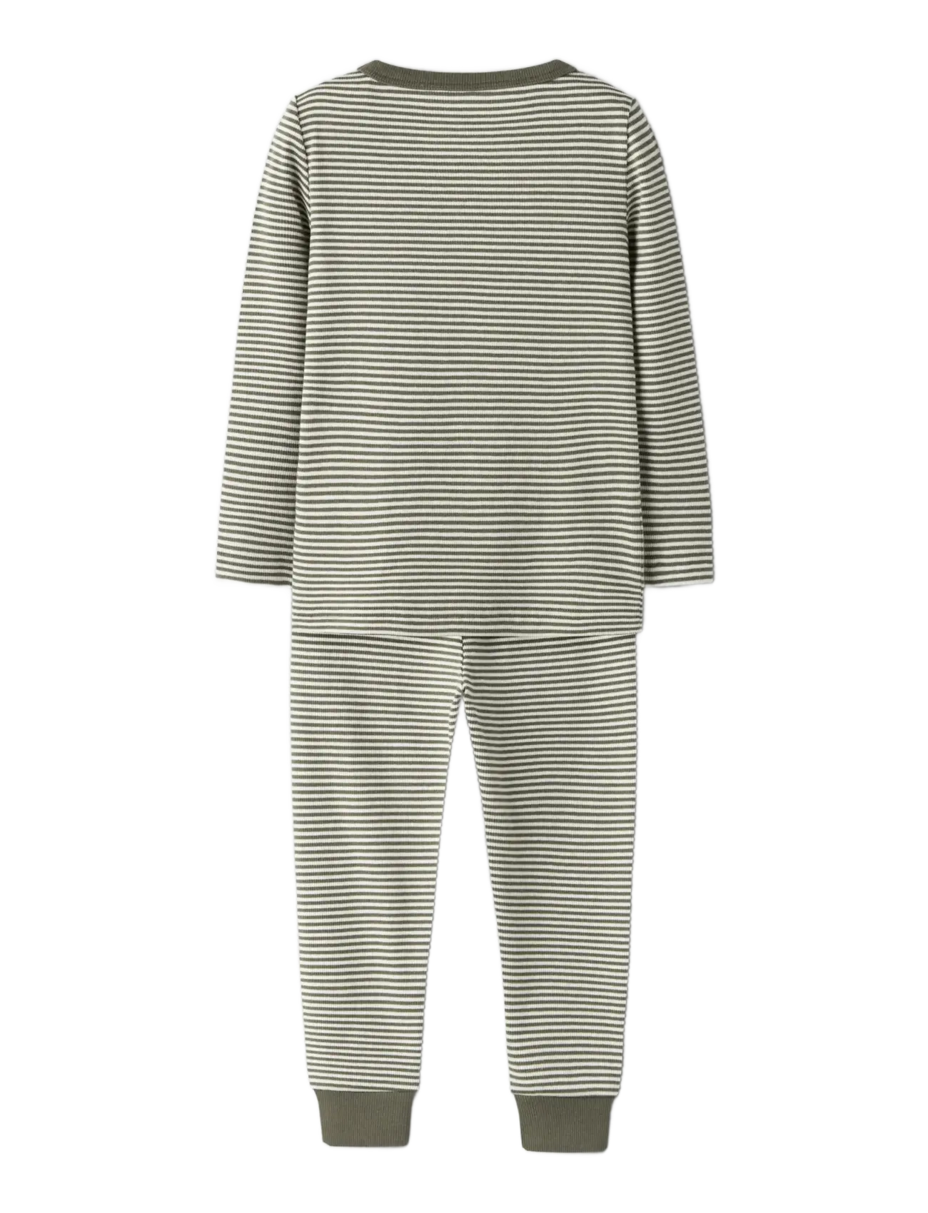 name it - NMNNIGHTSET STRIPE RIB NOOS - sets - dusty olive - 2