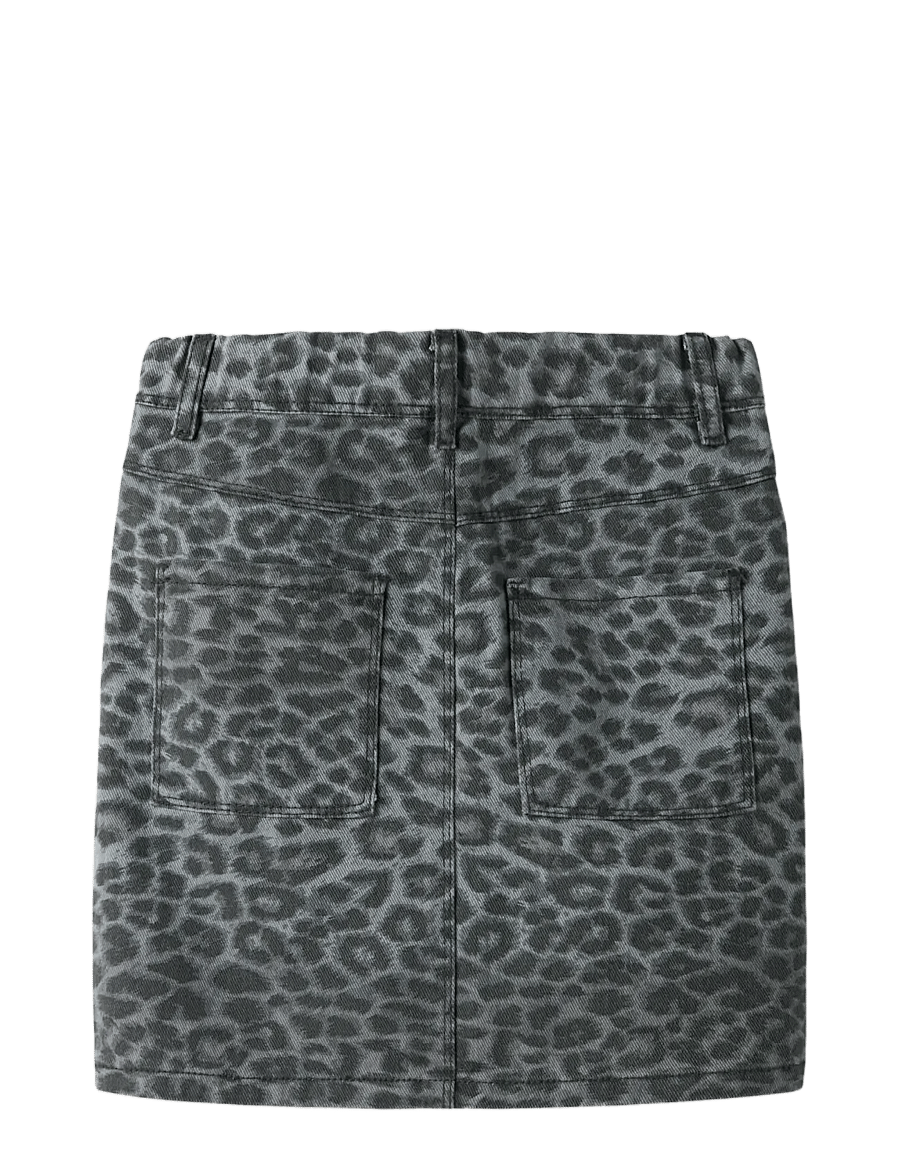 name it - NKFSALLI TWILL HW SKIRT 5422-TD N - jupes courtes - night owl - 2