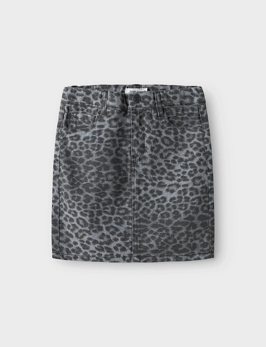 name it - NKFSALLI TWILL HW SKIRT 5422-TD N - jupes courtes - night owl - 0