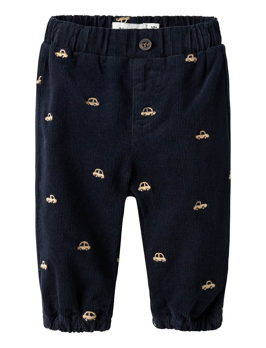 name it - NBMBEN BAGGY R CORD EMB PANT 2226-YT R - babyhosen - navy blazer - 1