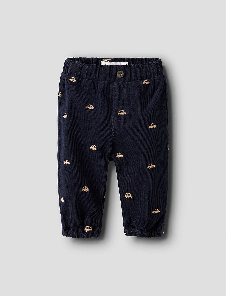 name it - NBMBEN BAGGY R CORD EMB PANT 2226-YT R - babyhosen - navy blazer - 0
