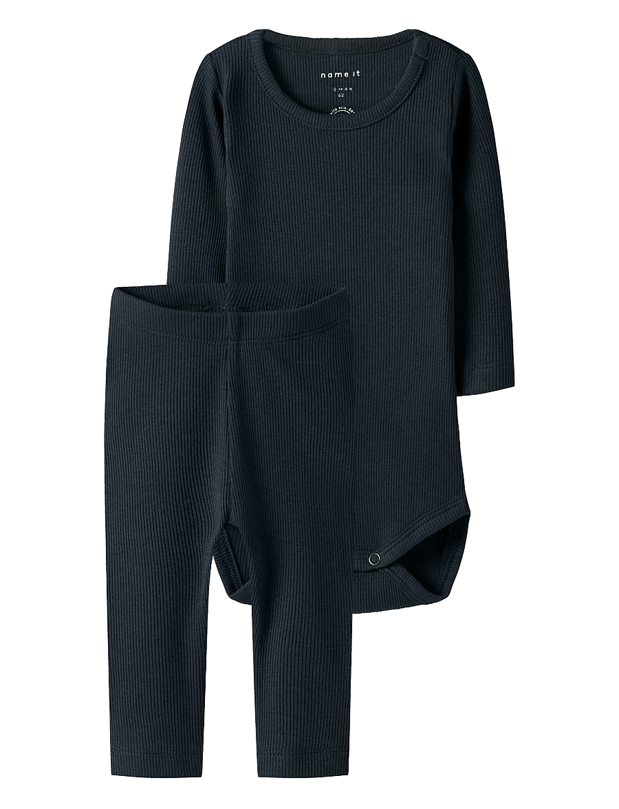 name it - NBNKAB LS BODY LEGGING SET NOOS - komplektid bodiga - dark sapphire - 0