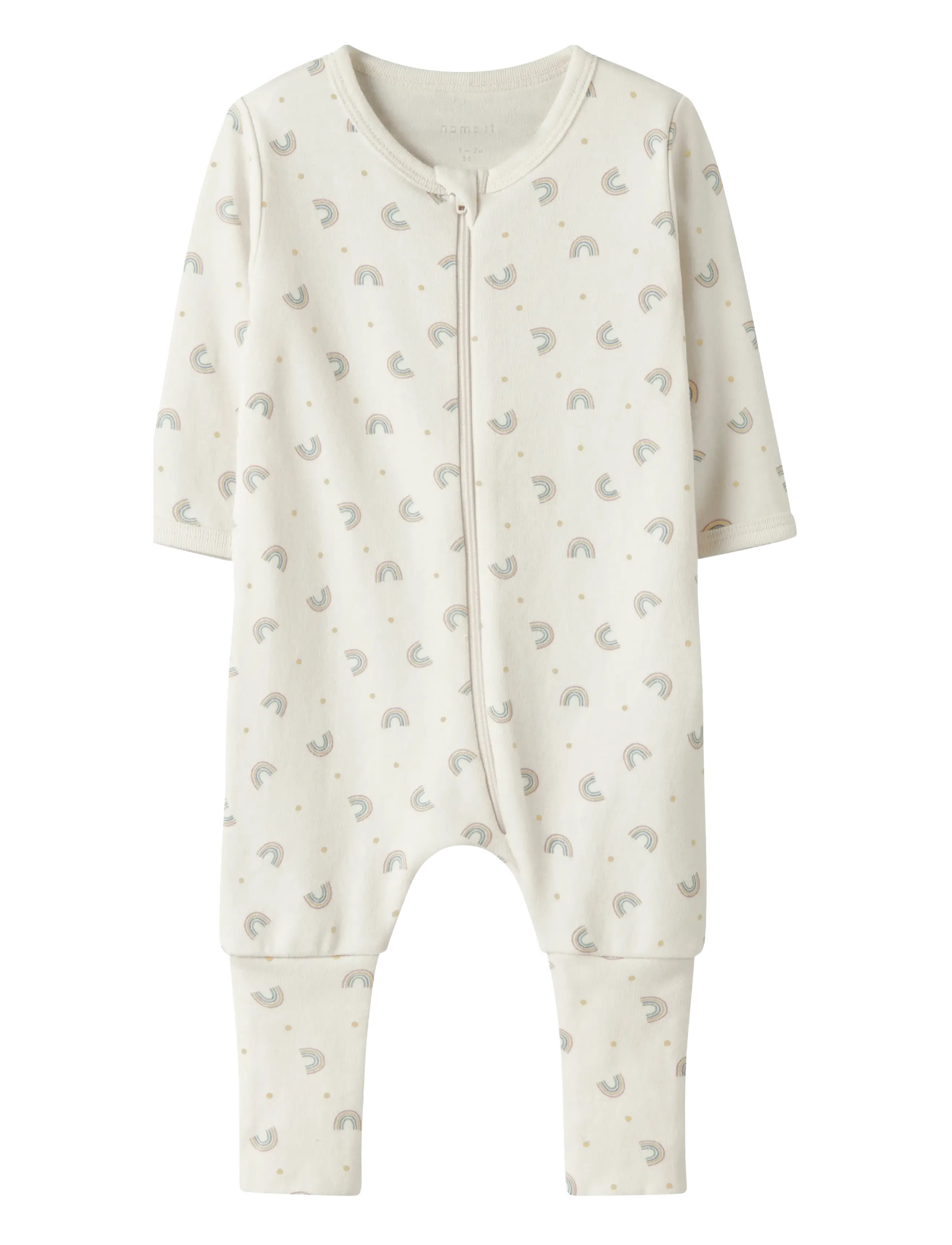 name it NBFNIGHTSUIT ZIP FF JET RAINBOW NOOS - 4 for 3 - JET STREAM / cream