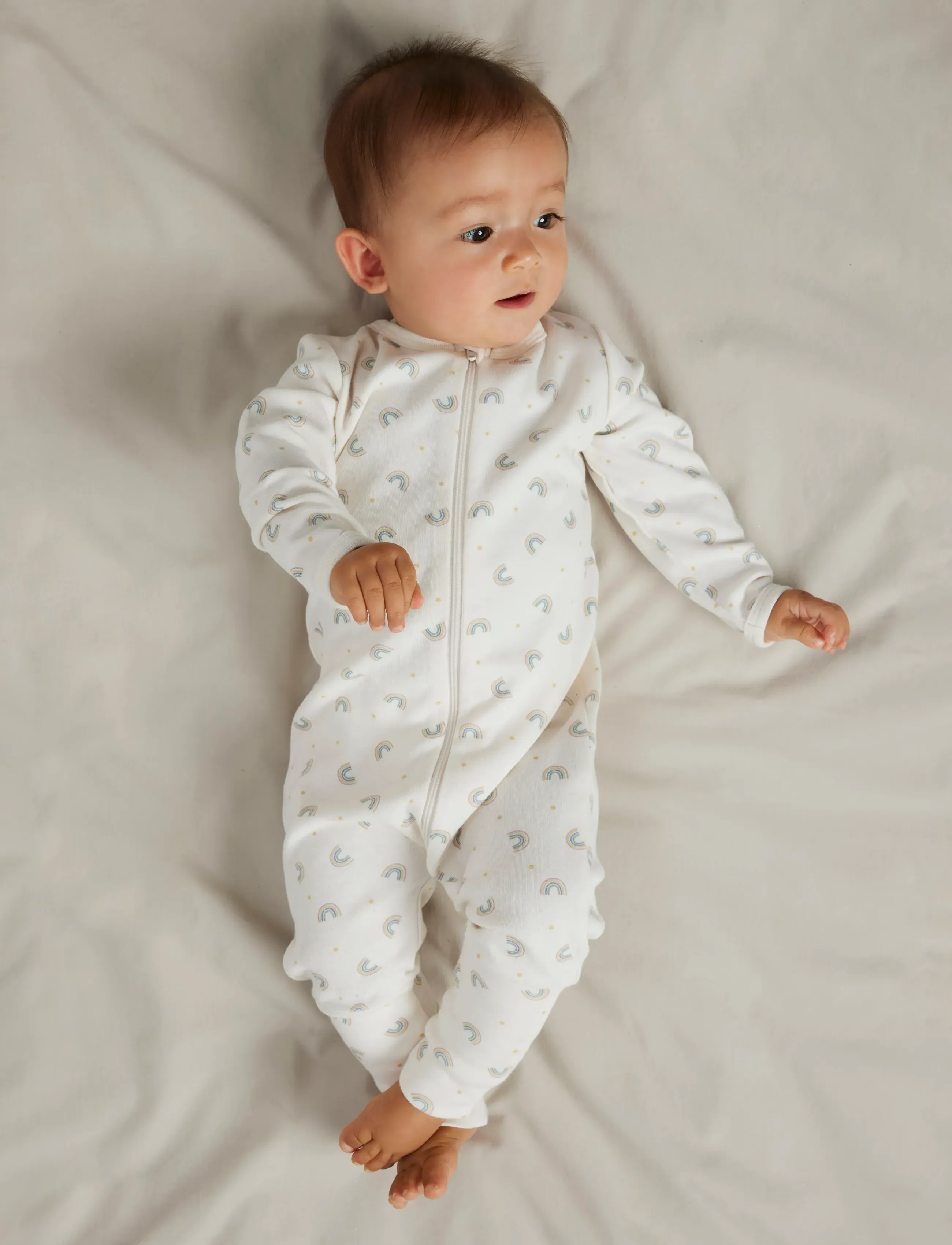 name it - NBFNIGHTSUIT ZIP FF JET RAINBOW NOOS - apģērbs gulēšanai - jet stream - 2