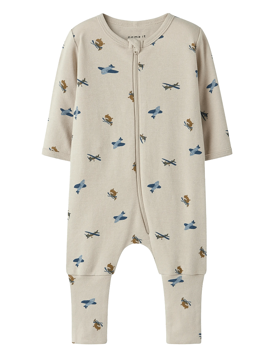 name it - NBMNIGHTSUIT ZIP FF AIRPLANE NOOS - pidžaama-kombinesoonid - peyote - 0