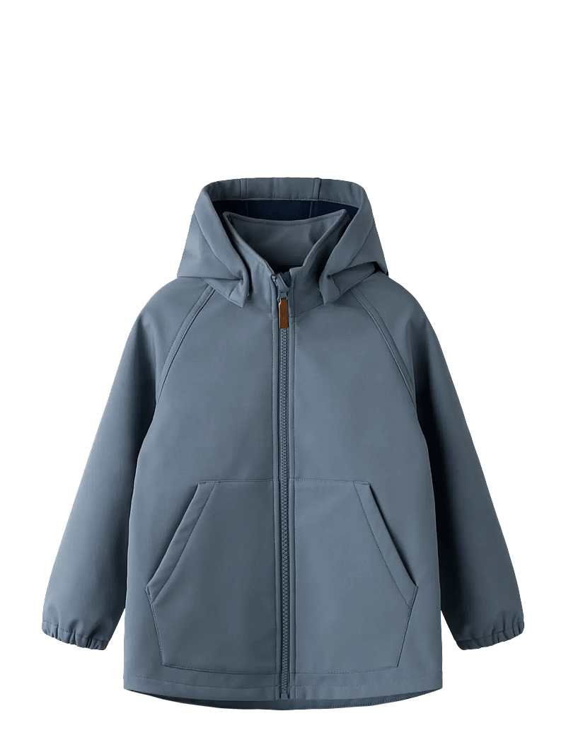 name it - NMMALFA08 SOFTSHELL JACKET MAGIC 1FO TB - softshelljackor - flint stone - 0