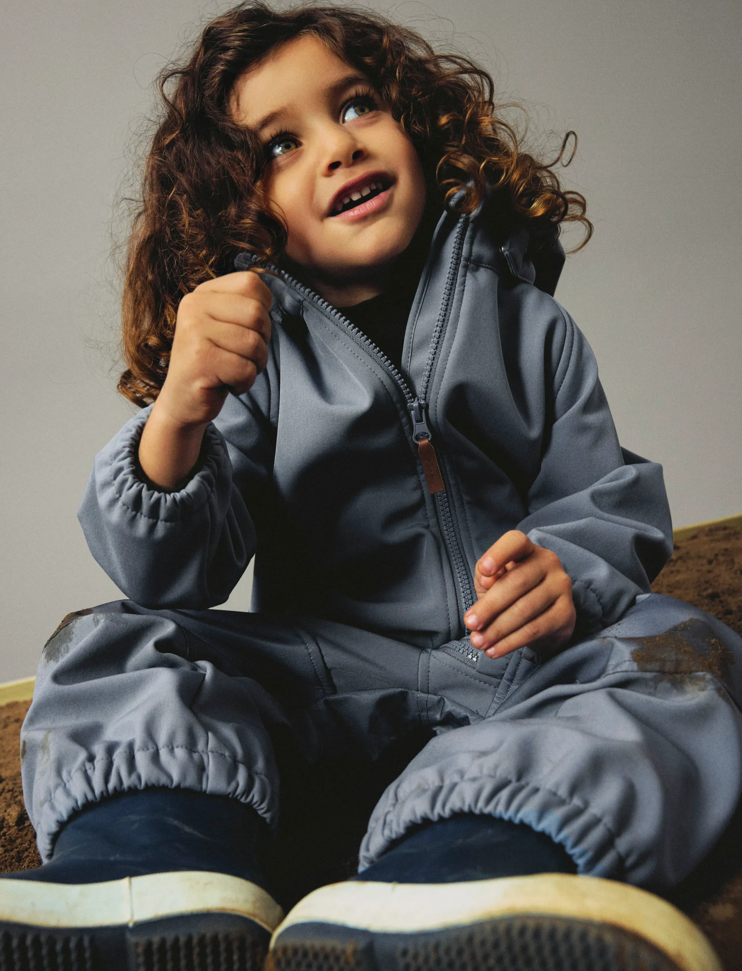 name it - NMMALFA08 SOFTSHELL SUIT MAGIC 1FO TB - softshelloveraller - flint stone - 5