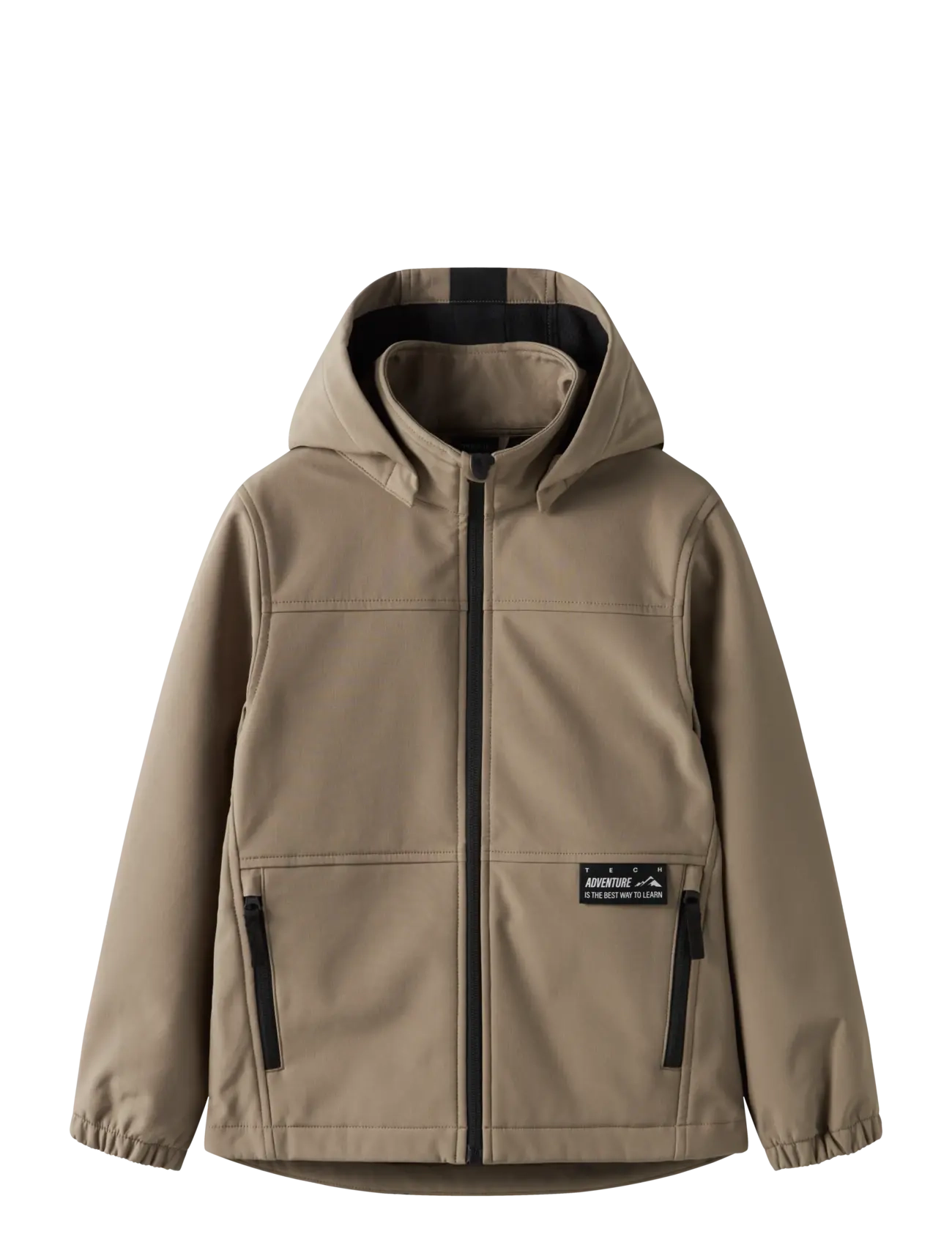 NKMALFA08 SOFTSHELL JACKET RUN FO - FOSSIL