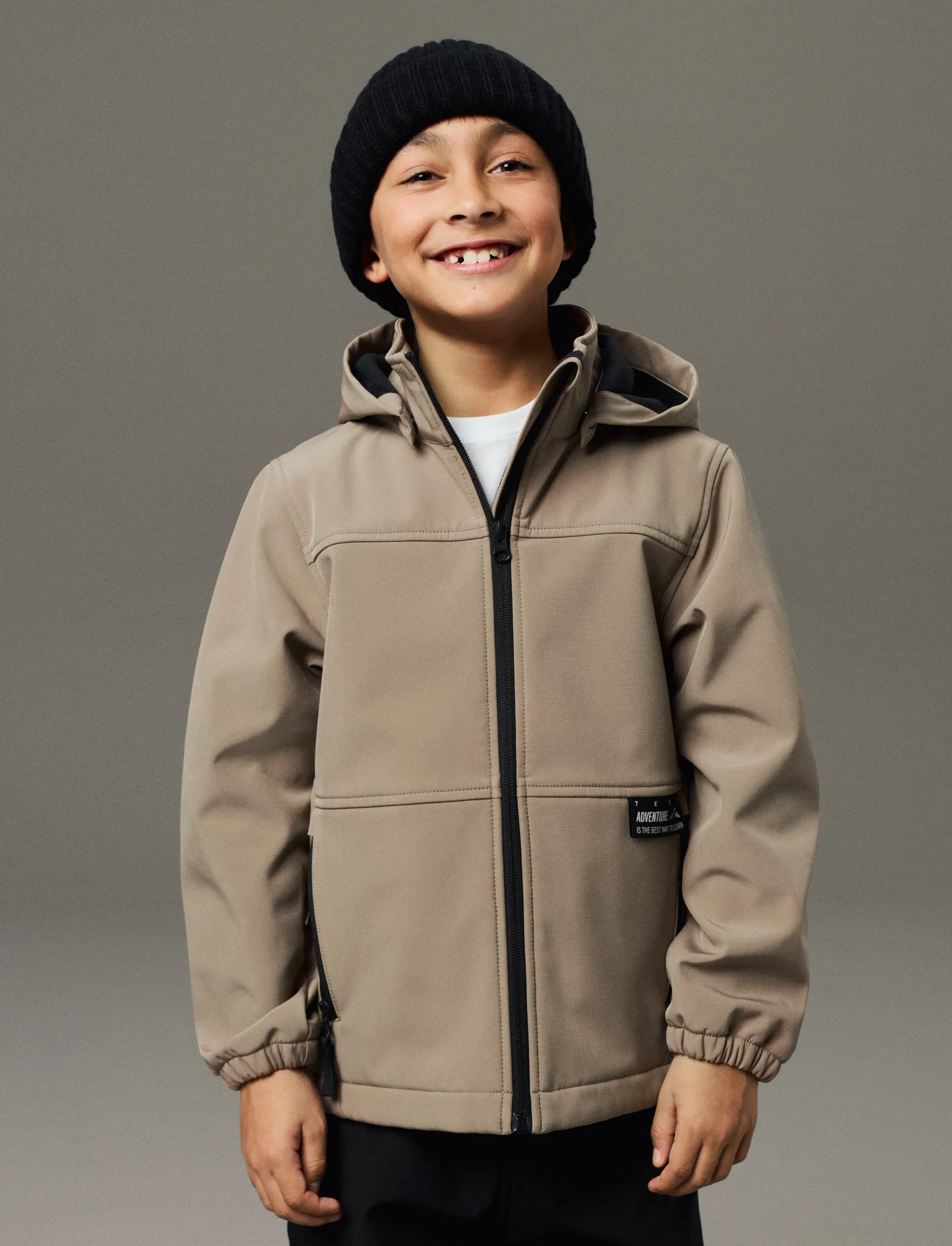 name it - NKMALFA08 SOFTSHELL JACKET RUN FO - herbstjacken - fossil - 3