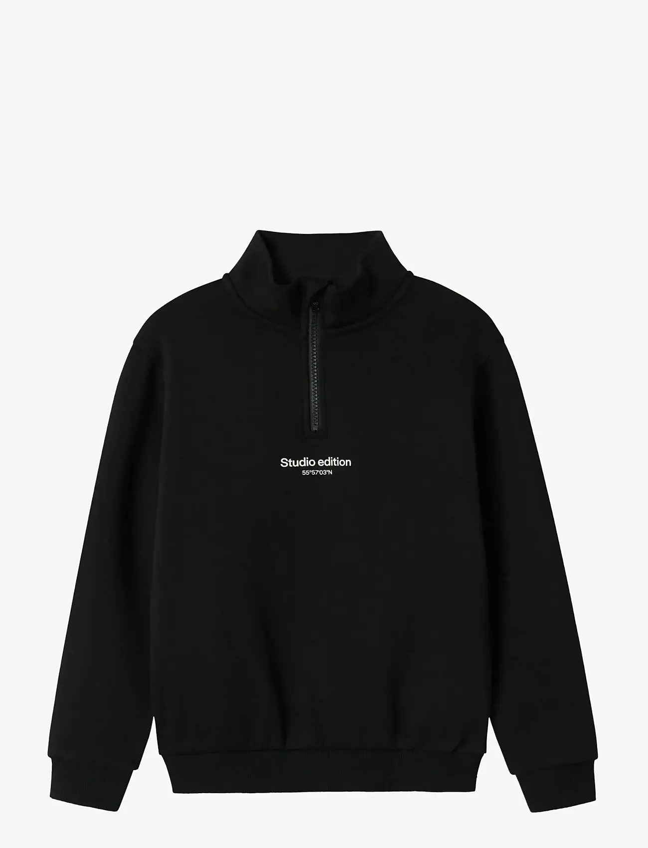 name it - NKMBRODY LS NREG SWEAT ZIP BRU NOOS - black - 1