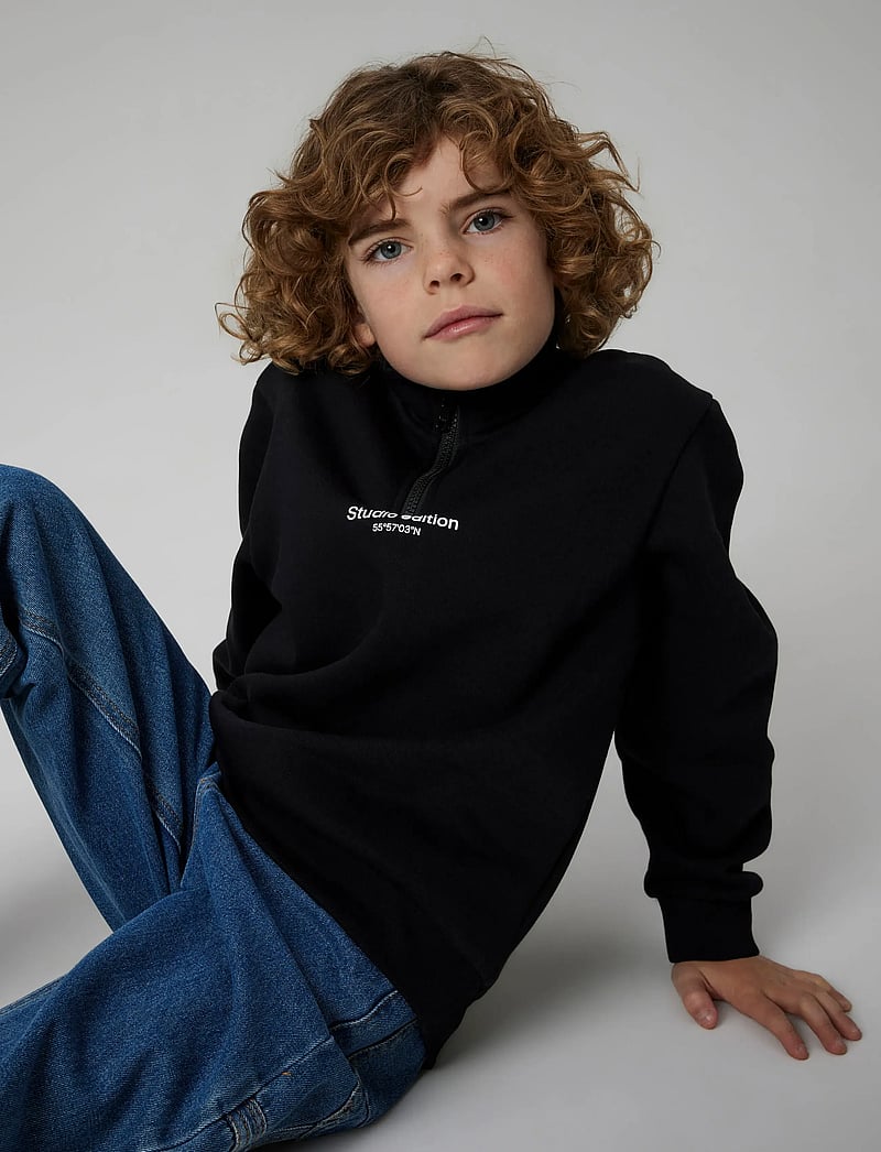 name it - NKMBRODY LS NREG SWEAT ZIP BRU NOOS - black - 3