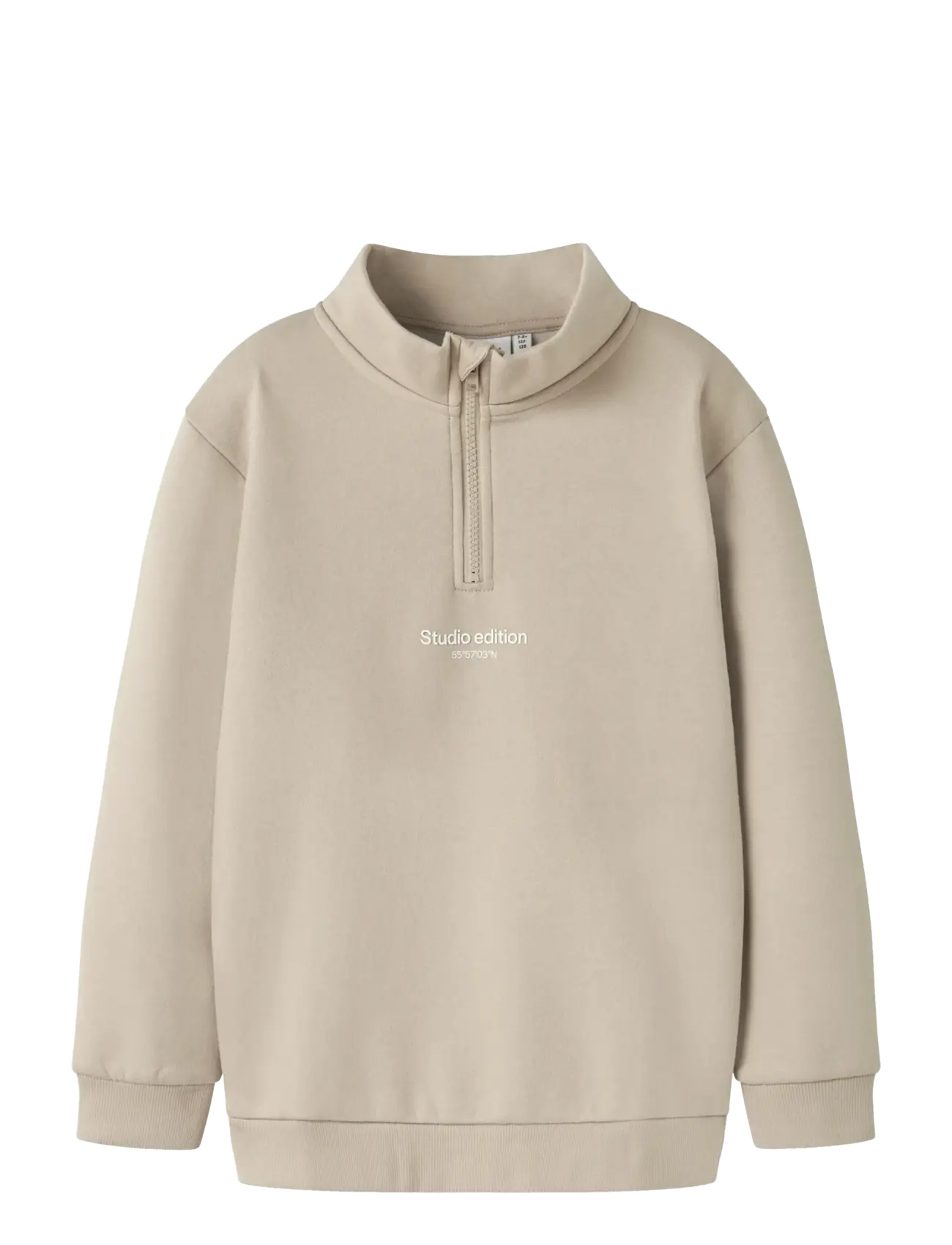 name it NKMBRODY LS NREG SWEAT ZIP BRU NOOS - Inspiration - PURE CASHMERE / cream