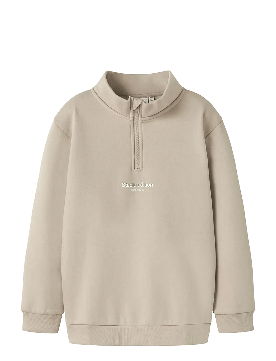 name it - NKMBRODY LS NREG SWEAT ZIP BRU NOOS - pure cashmere - 0