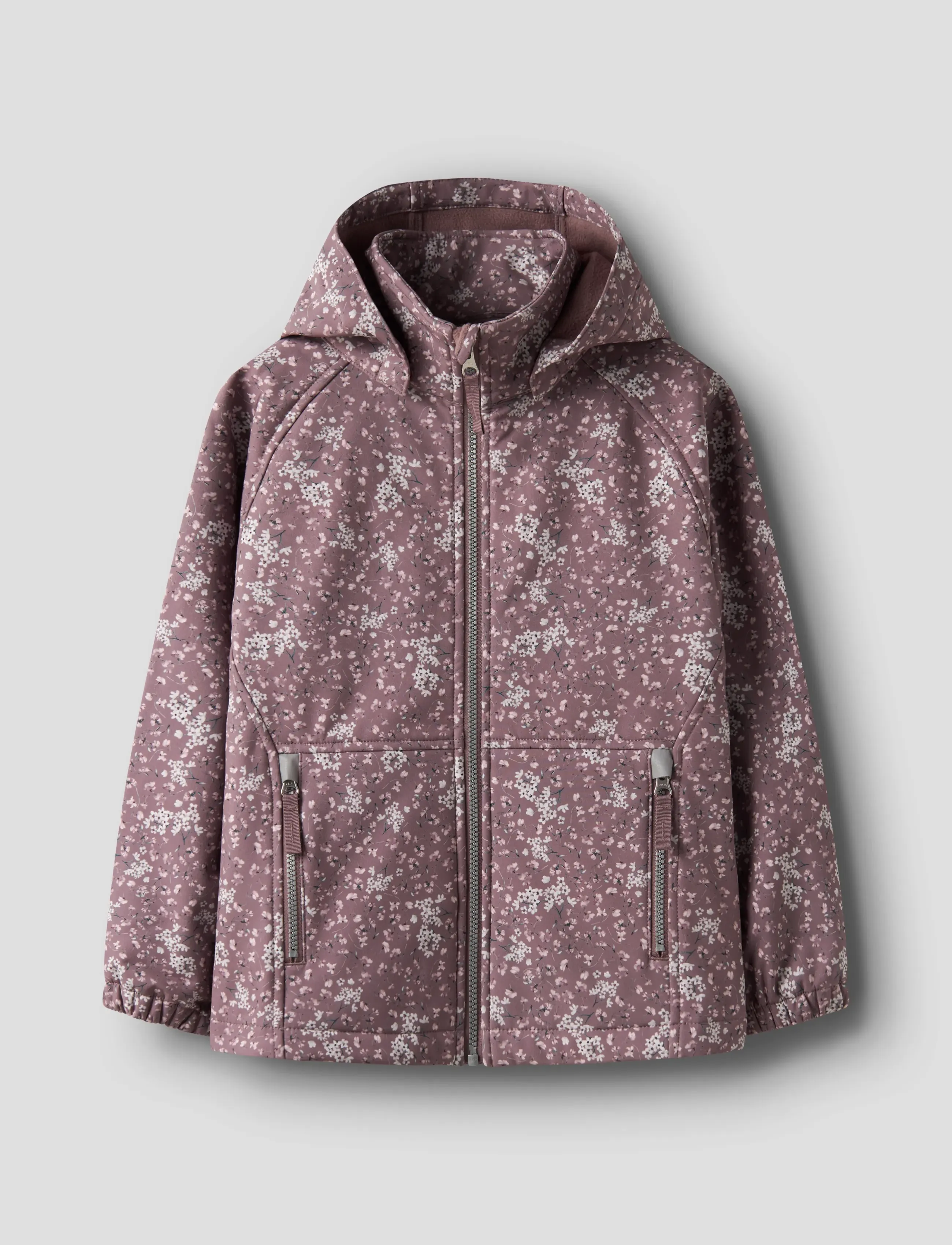 name it - NKFALFA08 SOFTSHELL JACKET AOP 1FO - softshell jackets - grape shake - 0
