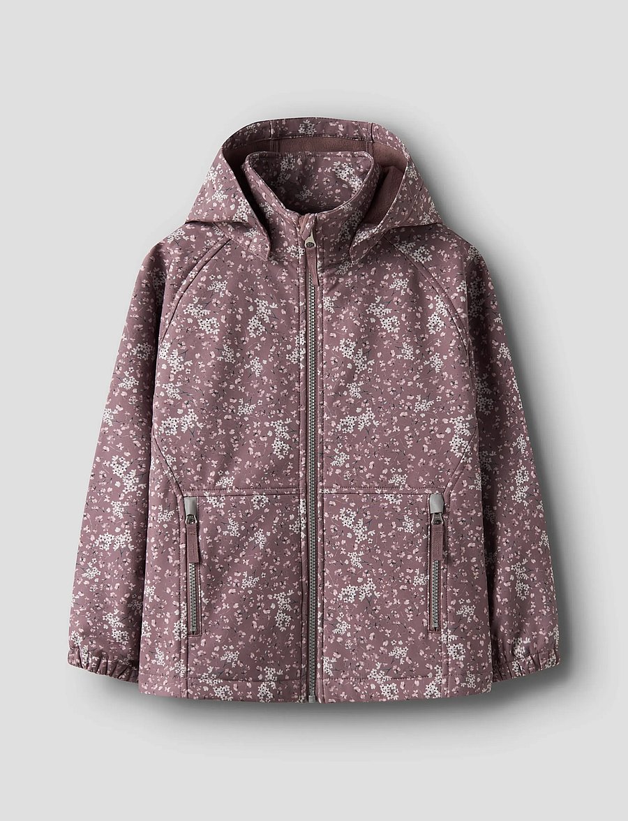 name it - NKFALFA08 SOFTSHELL JACKET AOP 1FO - softshell-jacken - grape shake - 0