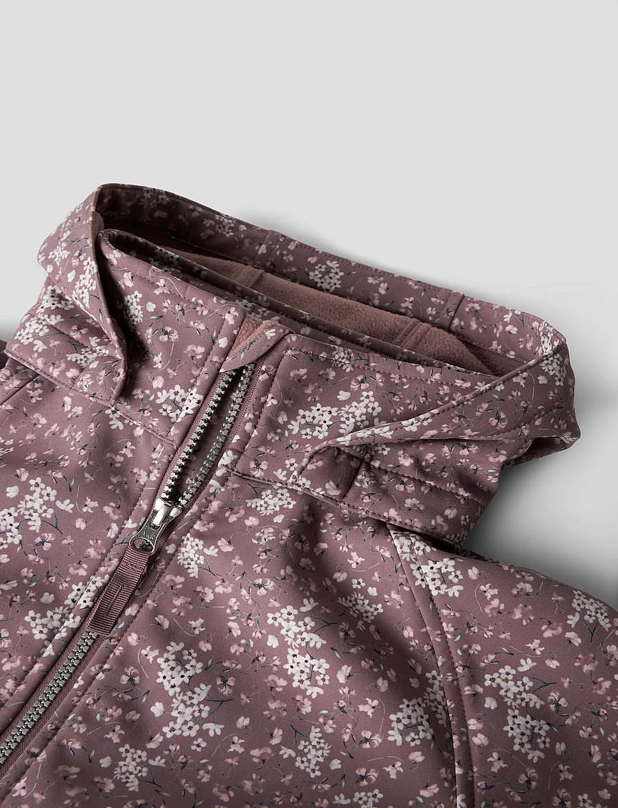 name it - NKFALFA08 SOFTSHELL JACKET AOP 1FO - softshelljackor - grape shake - 3