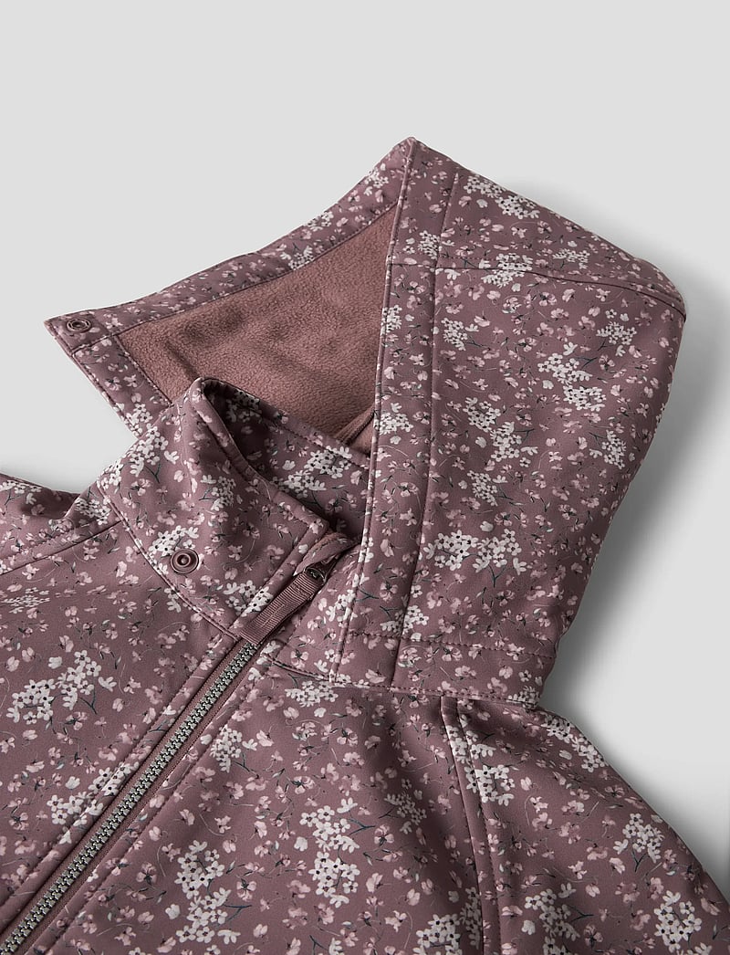 name it - NKFALFA08 SOFTSHELL JACKET AOP 1FO - softshell jakker - grape shake - 4