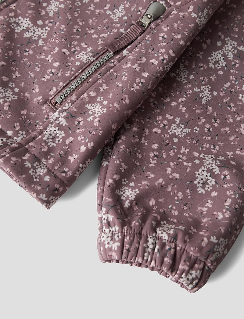 name it - NKFALFA08 SOFTSHELL JACKET AOP 1FO - softshell jakker - grape shake - 5