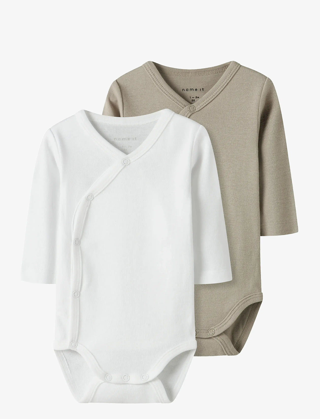 name it - NBNBODY 2P LS WRAP SOLID NOOS - hõlmikbodi - pure cashmere - 0