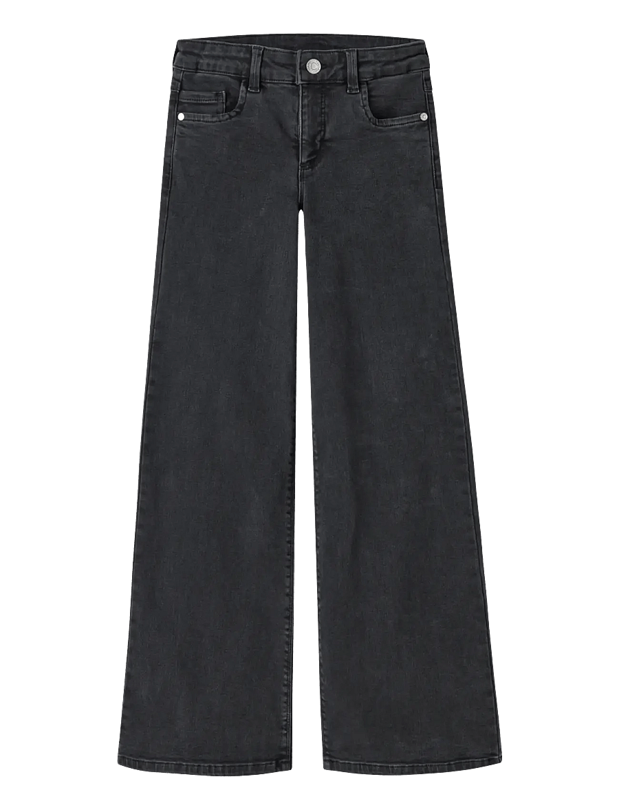 name it - NKFPOLLY X-WIDE JEANS 3057-FR NOOS - brede jeans - black denim - 0