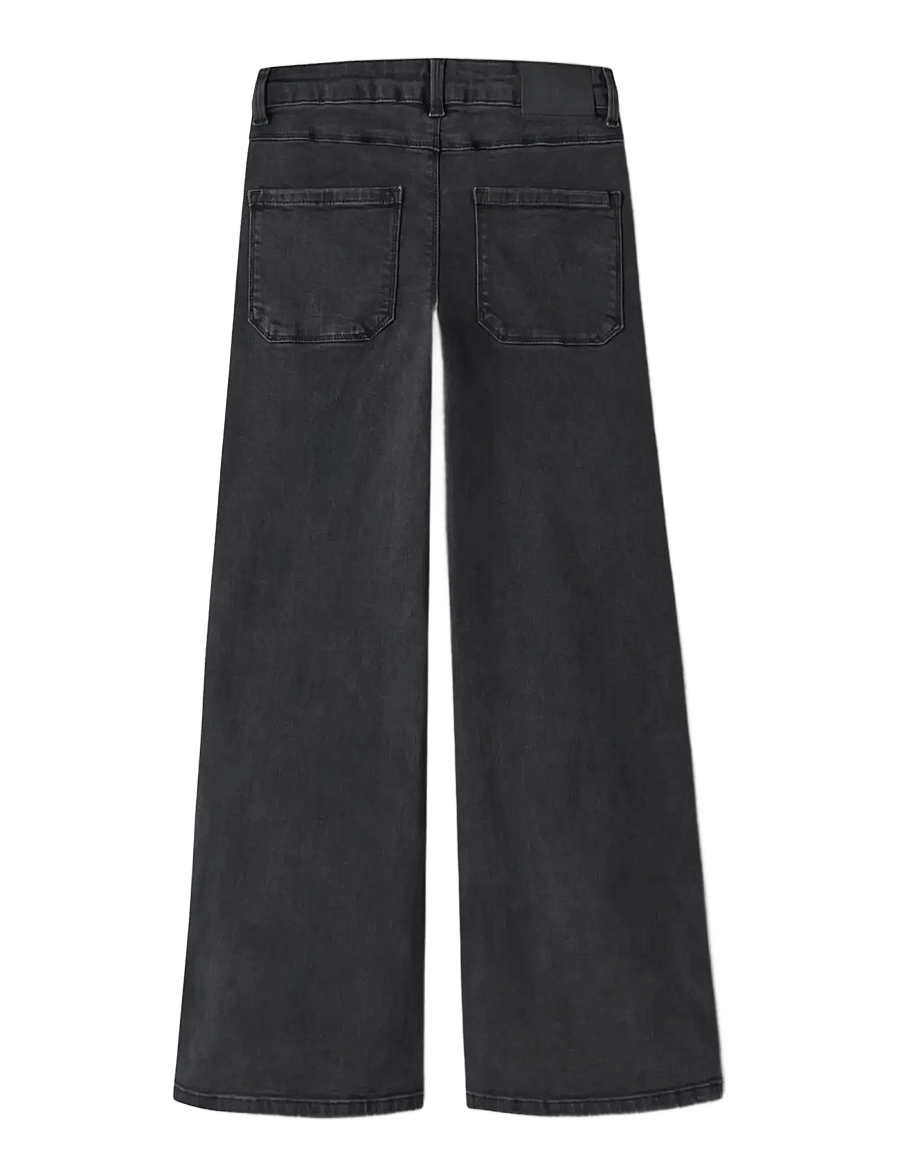 name it - NKFPOLLY X-WIDE JEANS 3057-FR NOOS - brede jeans - black denim - 1