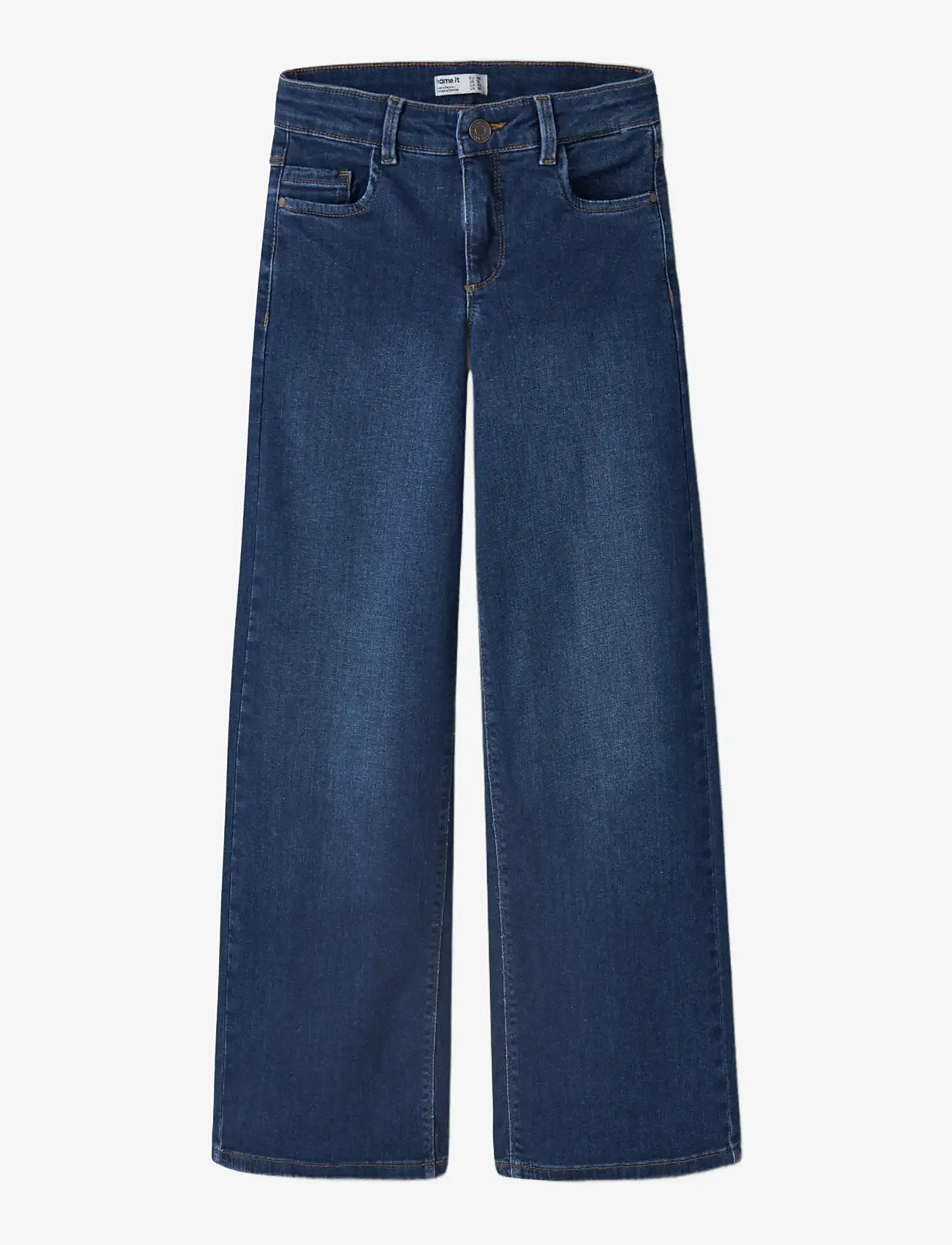 name it - NKFPOLLY X-WIDE JEANS 3057-FR NOOS - laia säärega teksad - dark blue denim - 3